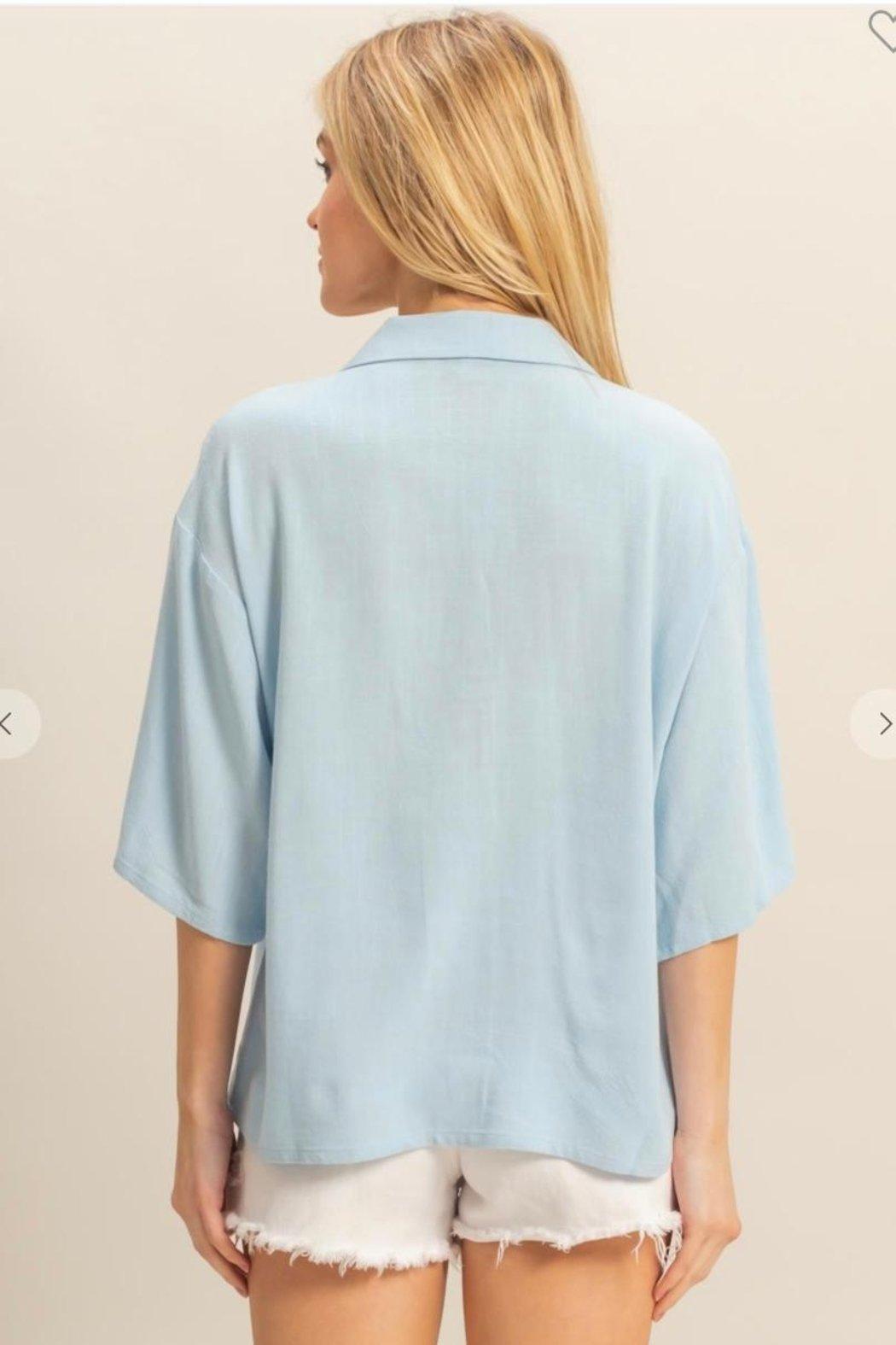 Top, Blue Button Down Product Image