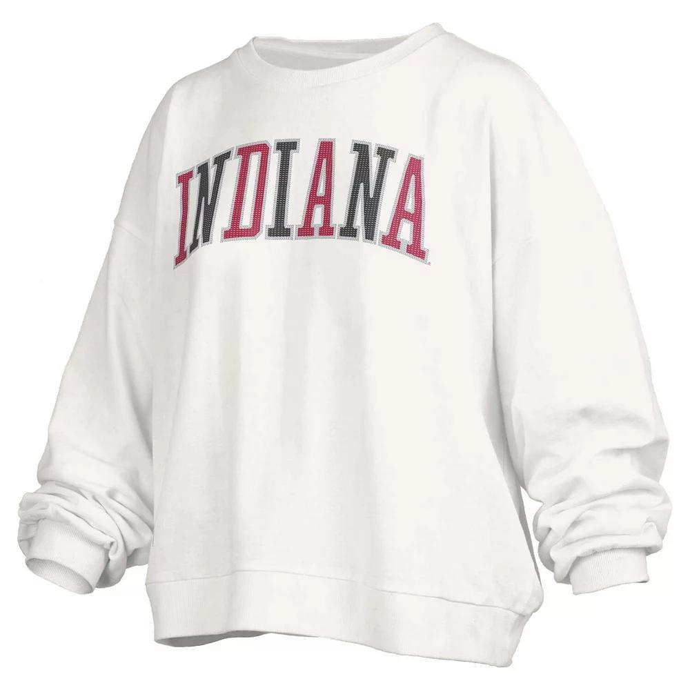 Women's Pressbox White Indiana Hoosiers Janise SequinÂ Waist Length Over Product Image