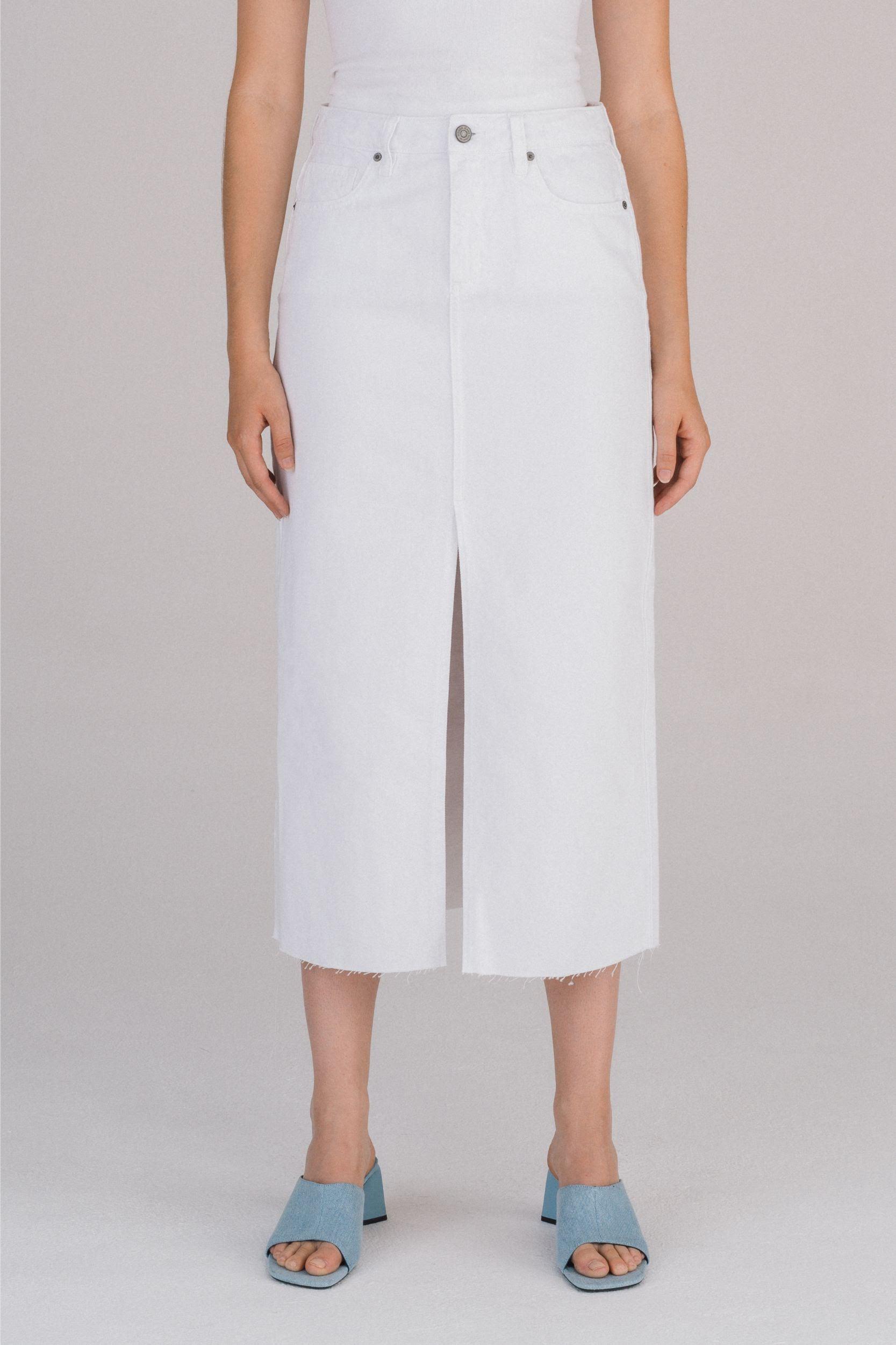 The Peyton Front Slit Midi Skirt Product Image