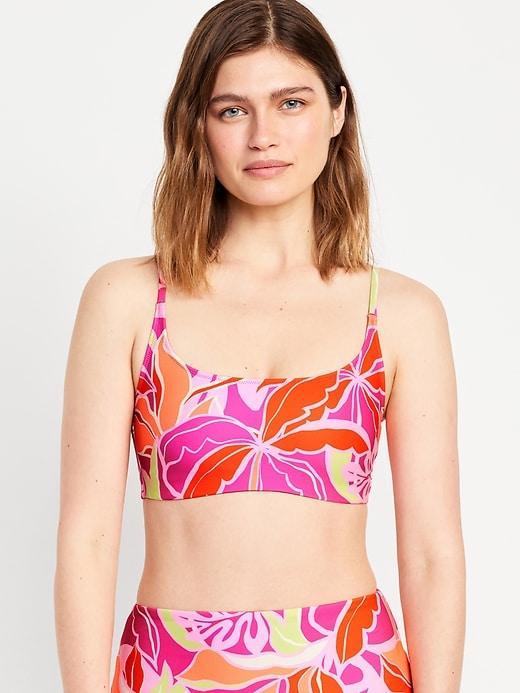 Scoop-Neck Bikini Swim Top Product Image