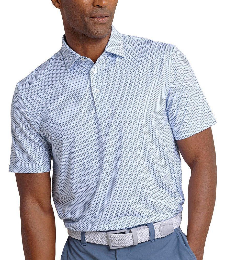 Southern Tide Performance Stretch Driver On The Ball Printed Short Sleeve Polo Shirt Product Image