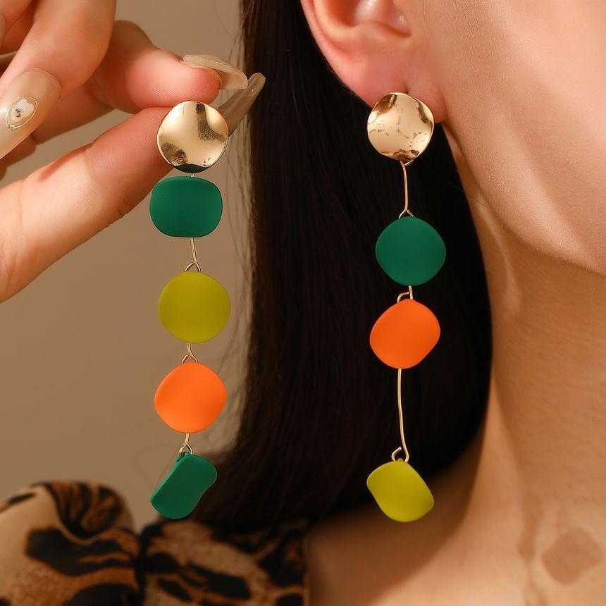 Color Block Drop Earring Product Image