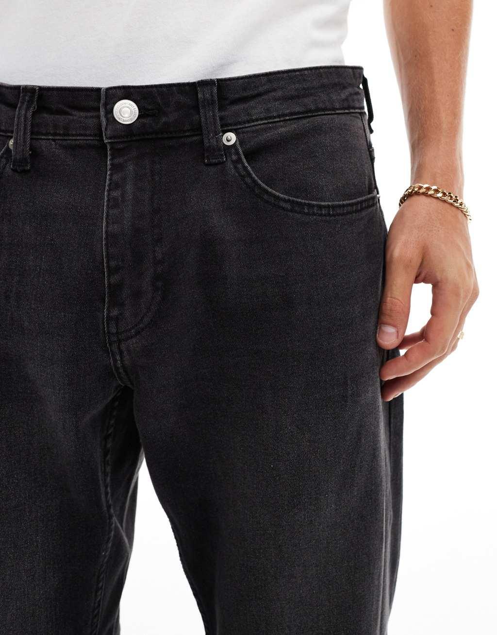 ONLY & SONS regular fit jeans in washed black Product Image