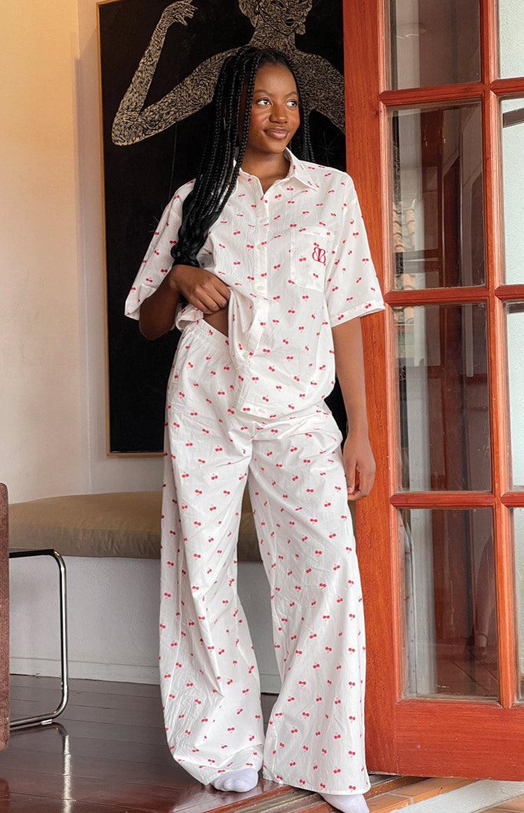 Alexea Cherry Print Pajama Pants Product Image