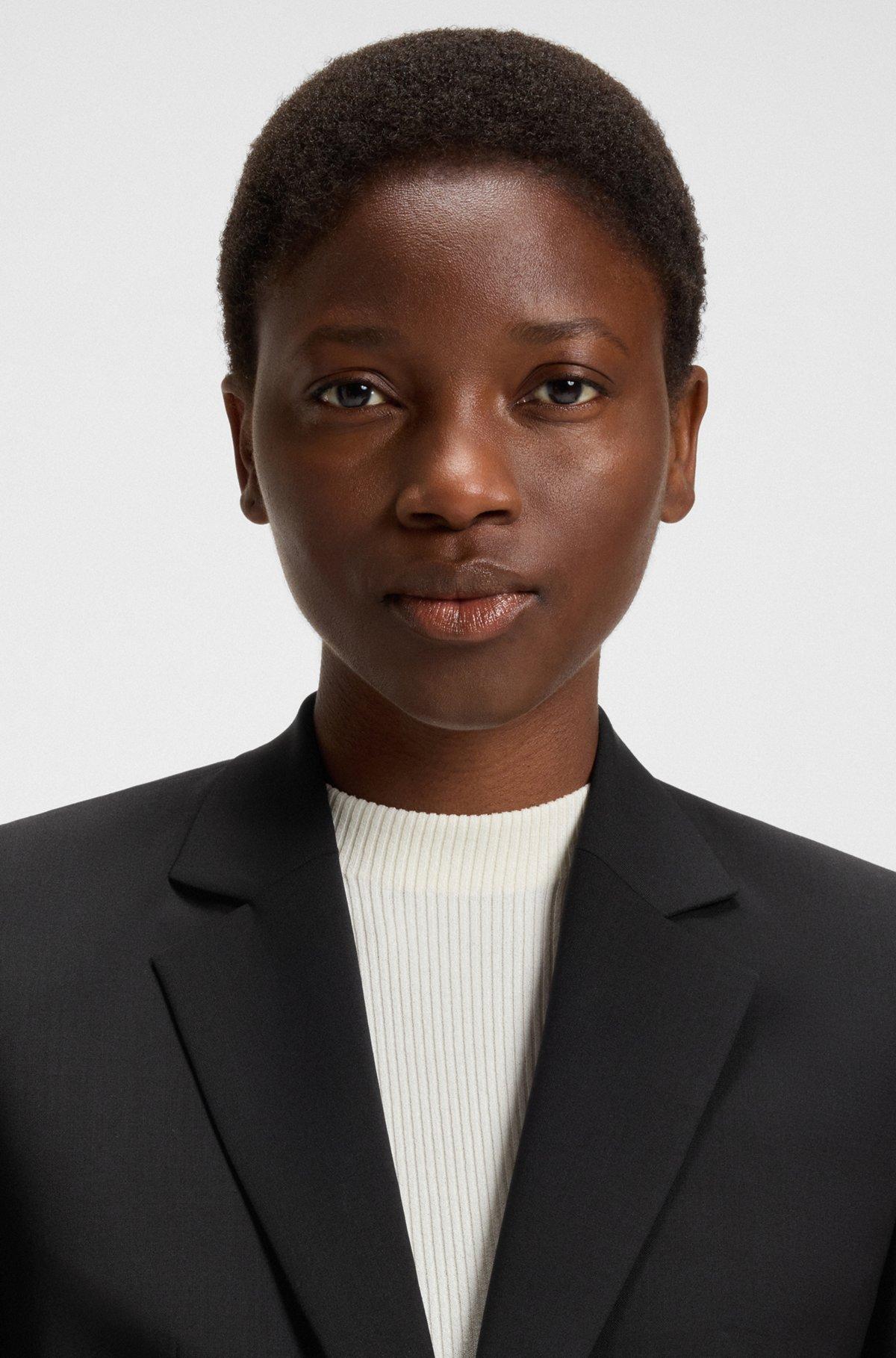 BOSS - Regular-fit blazer in Italian virgin wool - Black Product Image