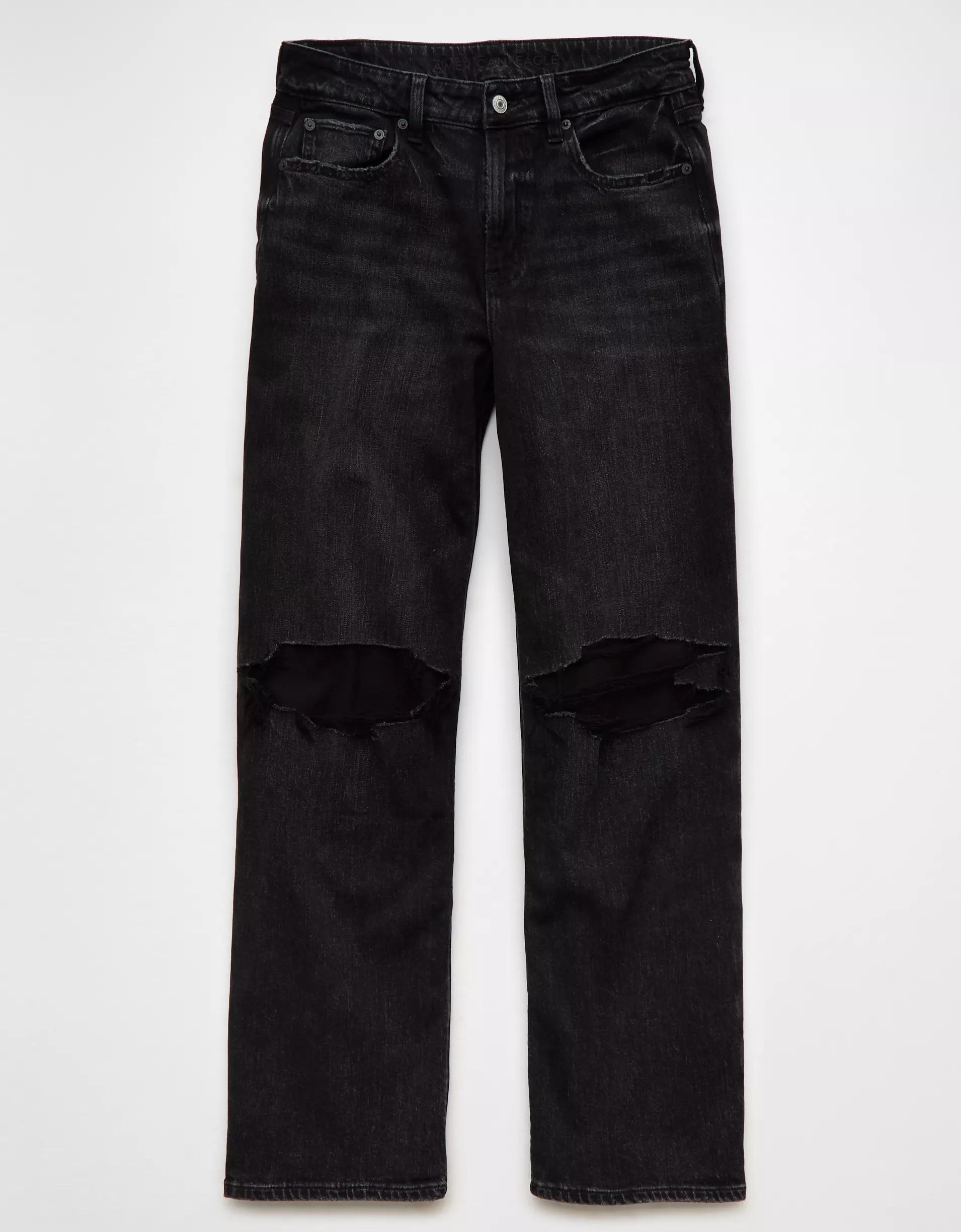 AE Dreamy Drape Stretch Super High-Waisted Baggy Wide-Leg Jean Product Image