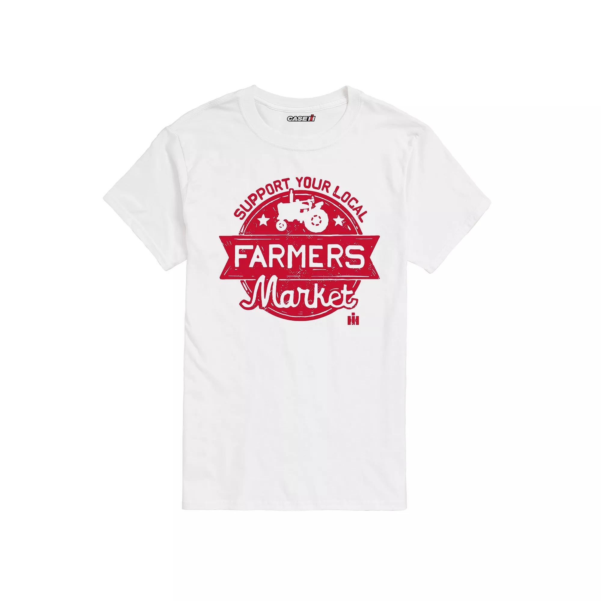 Men's Case IH Support Local Farmers Market Graphic Tee, Size: Small, Beige Product Image