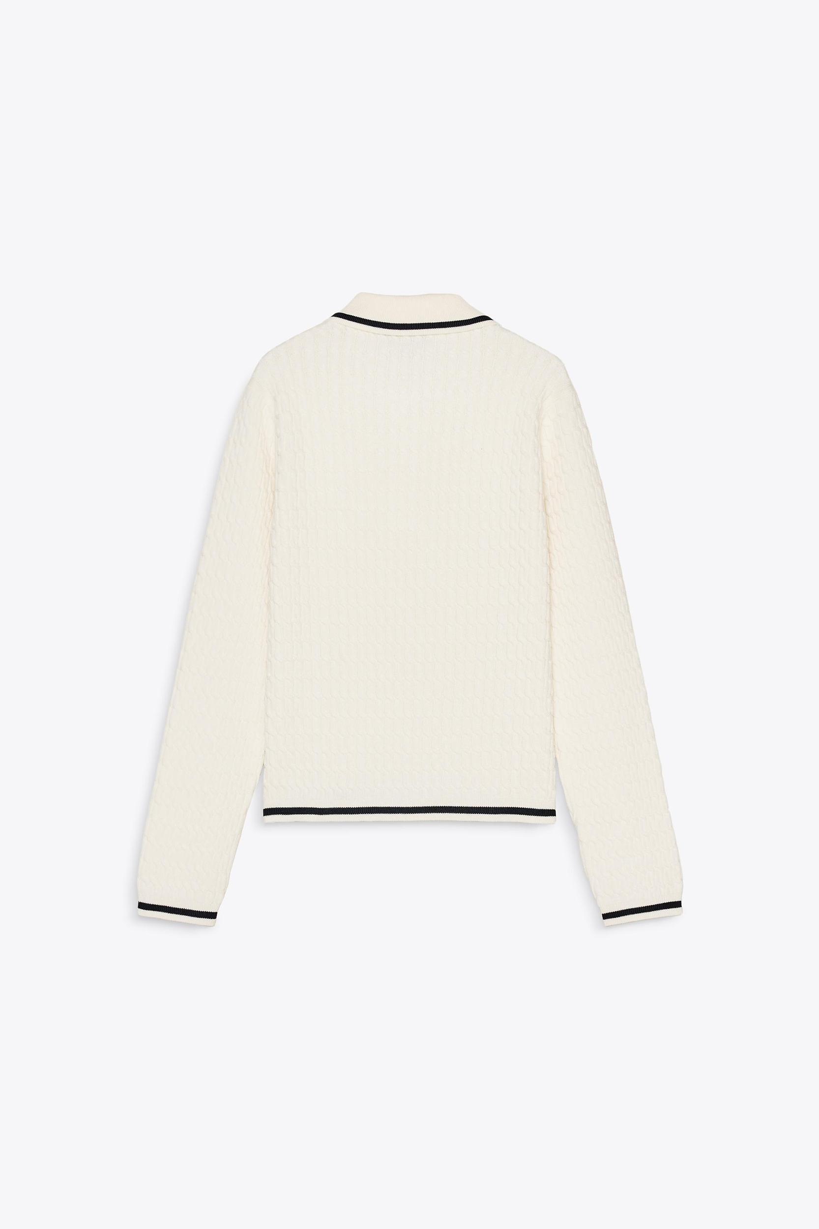 CABLE KNIT POLO SWEATER Product Image