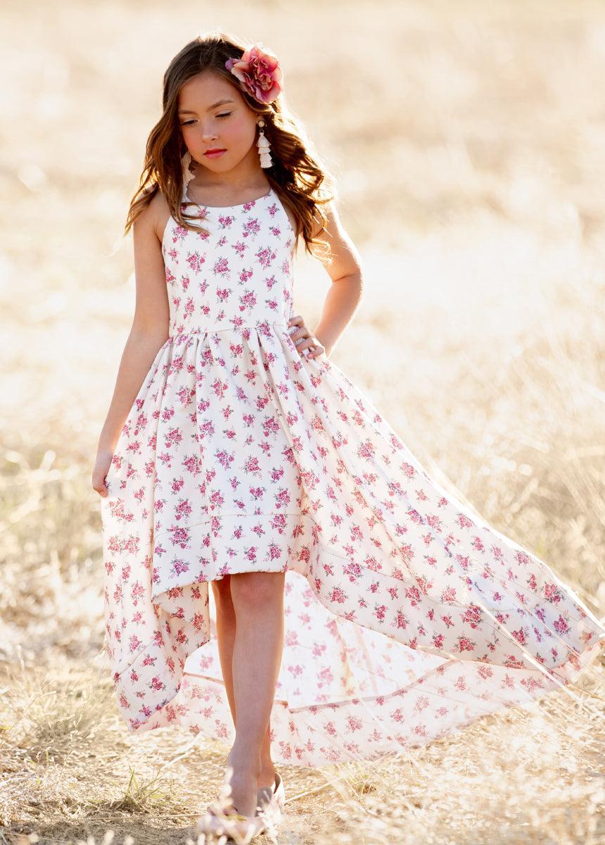 Pearl Dress in Cream Ditsy Girls Product Image