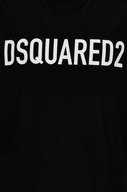 DSQUARED2 Mens Black Brand-print Crewneck Regular-fit Cotton-jersey T-shirt Product Image