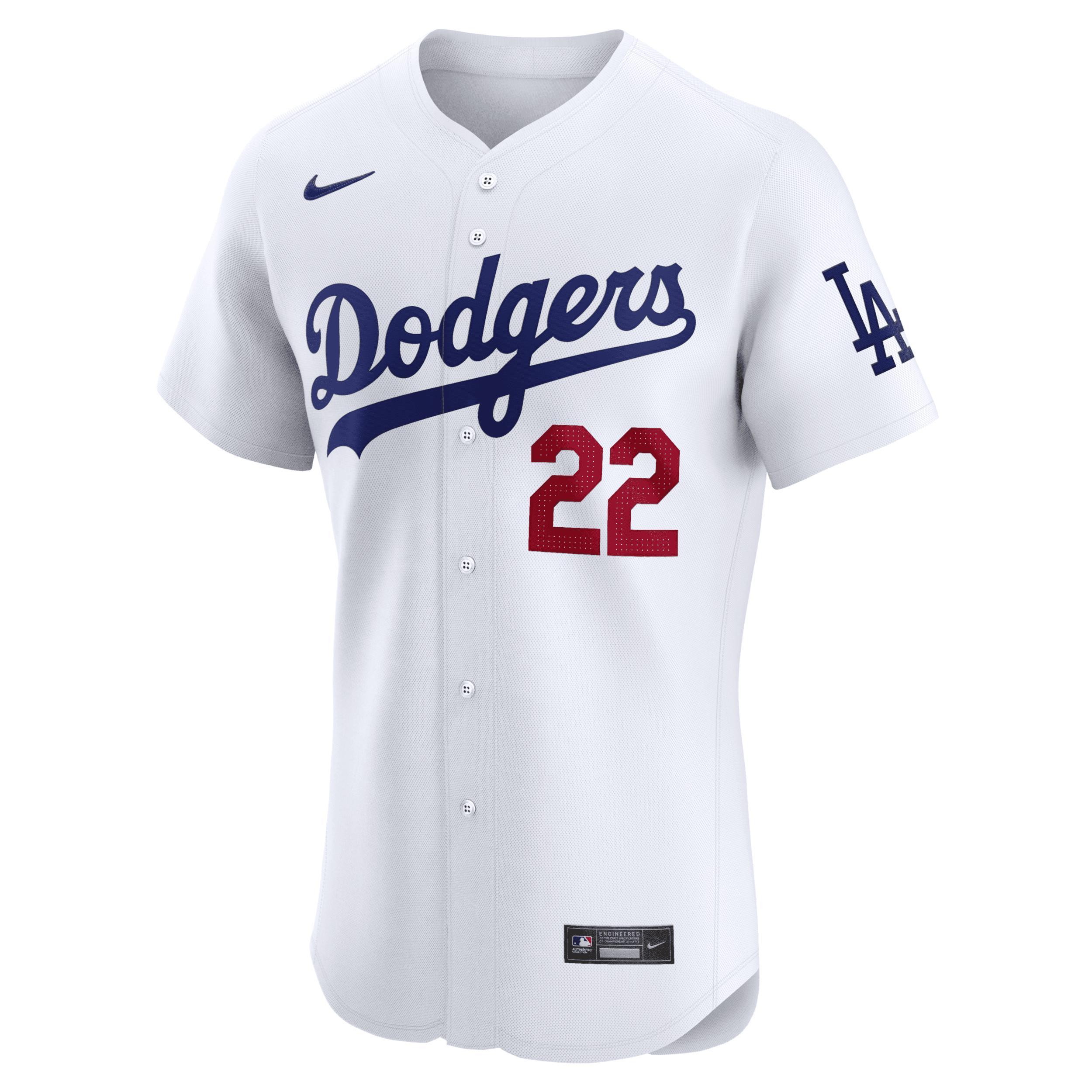 Men's Nike Clayton Kershaw White Los Angeles Dodgers Home Elite Player Jersey, Size: 40 Product Image