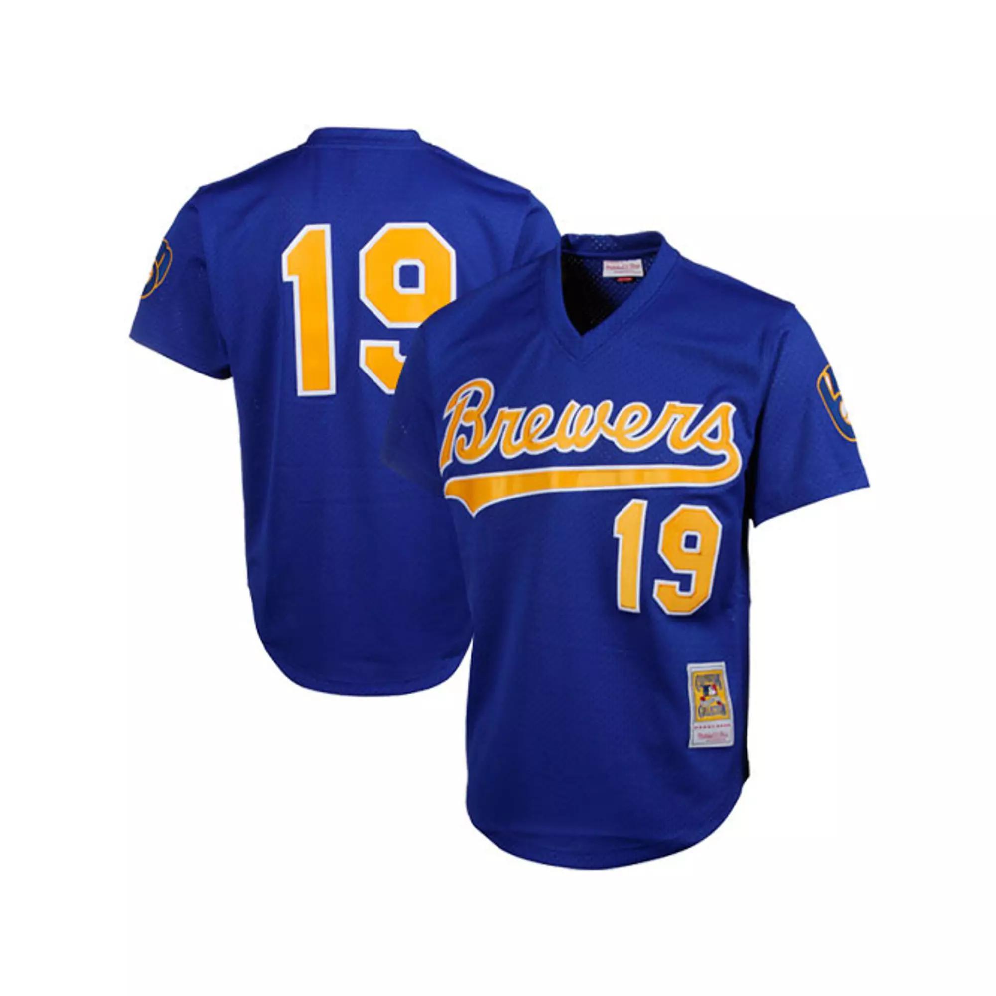 Men's Mitchell & Ness Robin Yount Royal Milwaukee Brewers Cooperstown Mesh Batting Practice Jersey, Size: 2XL, Blue Product Image
