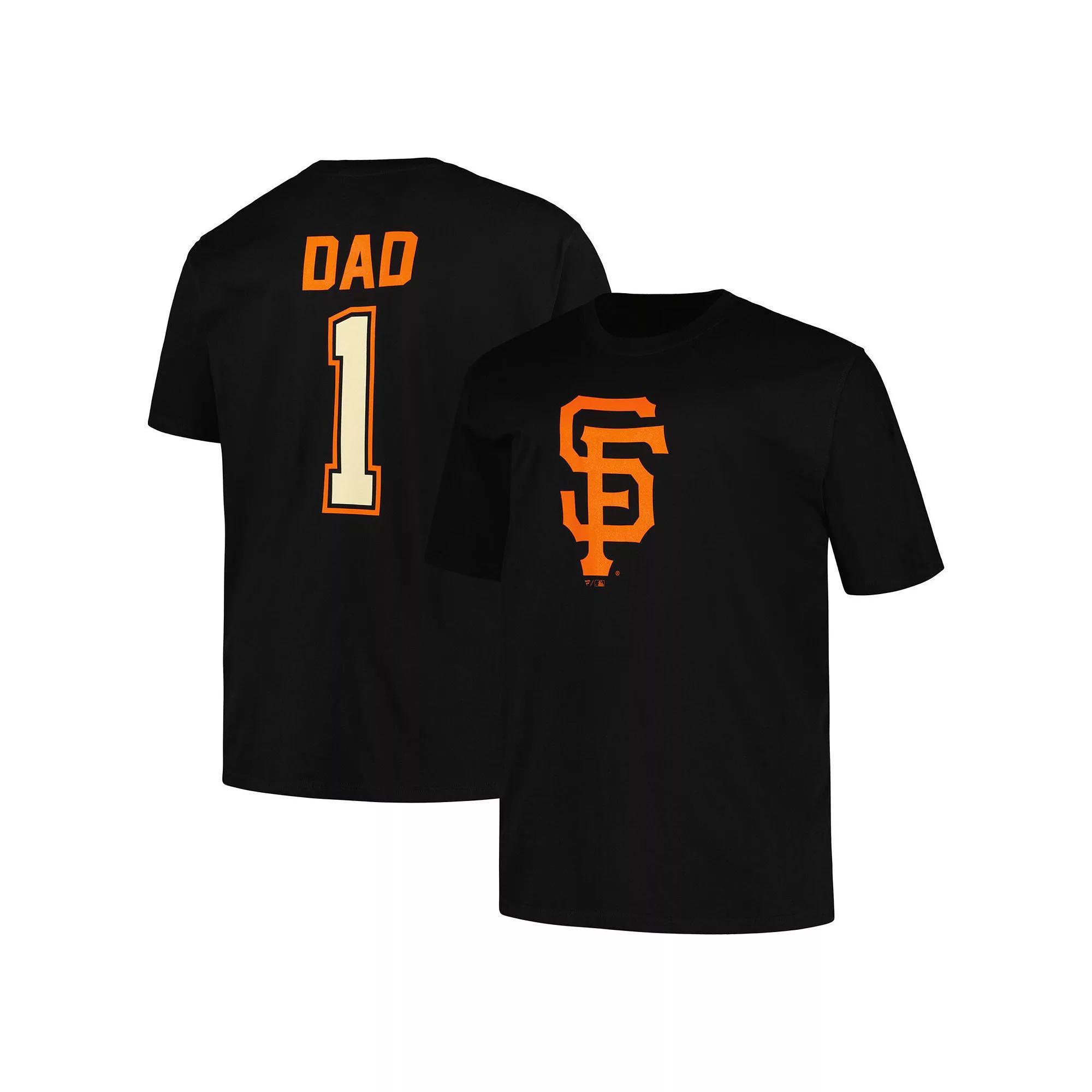 Men's Profile Black San Francisco Giants Big & Tall #1 Dad T-Shirt,  Product Image