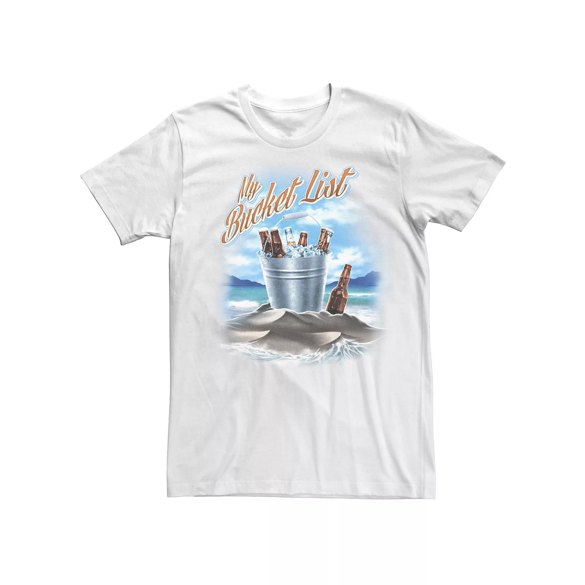 Men's My Bucket List Beer Beach Tee Shirt,  Product Image