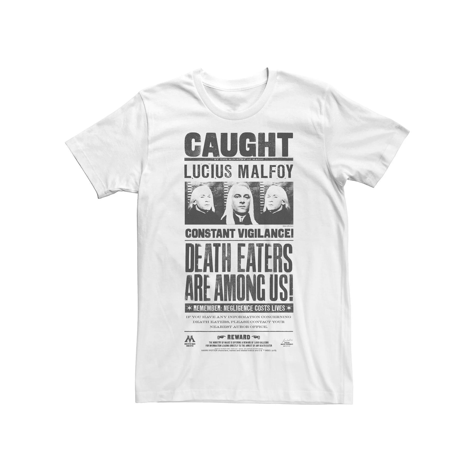 Men's Harry Potter Lucius Malfoy Caught Poster Graphic Tee, Size: Medium, White Product Image