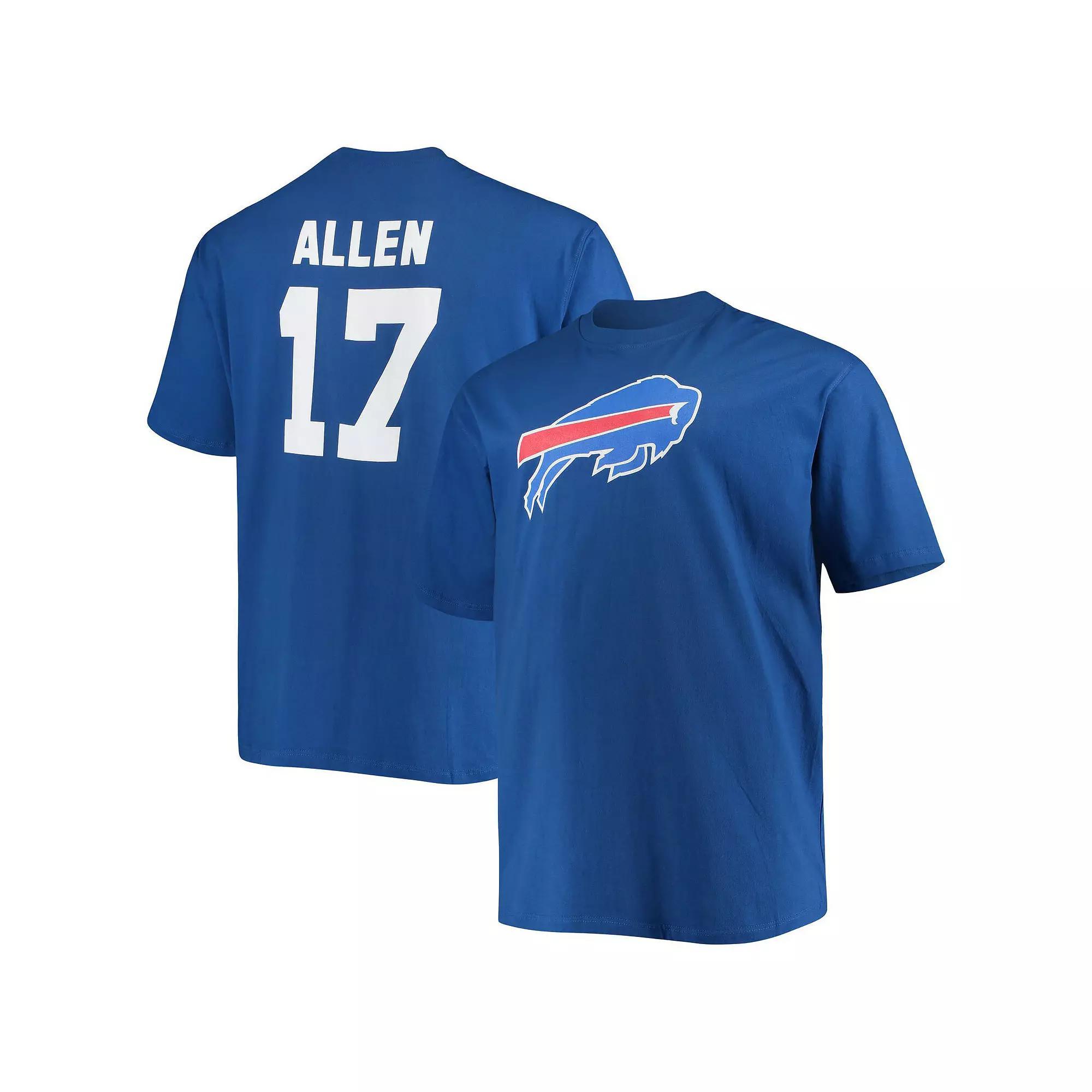 Men's Fanatics Branded Josh Allen Royal Buffalo Bills Big & Tall Player Name & Number T-Shirt, Size: 4XB, Blue Product Image