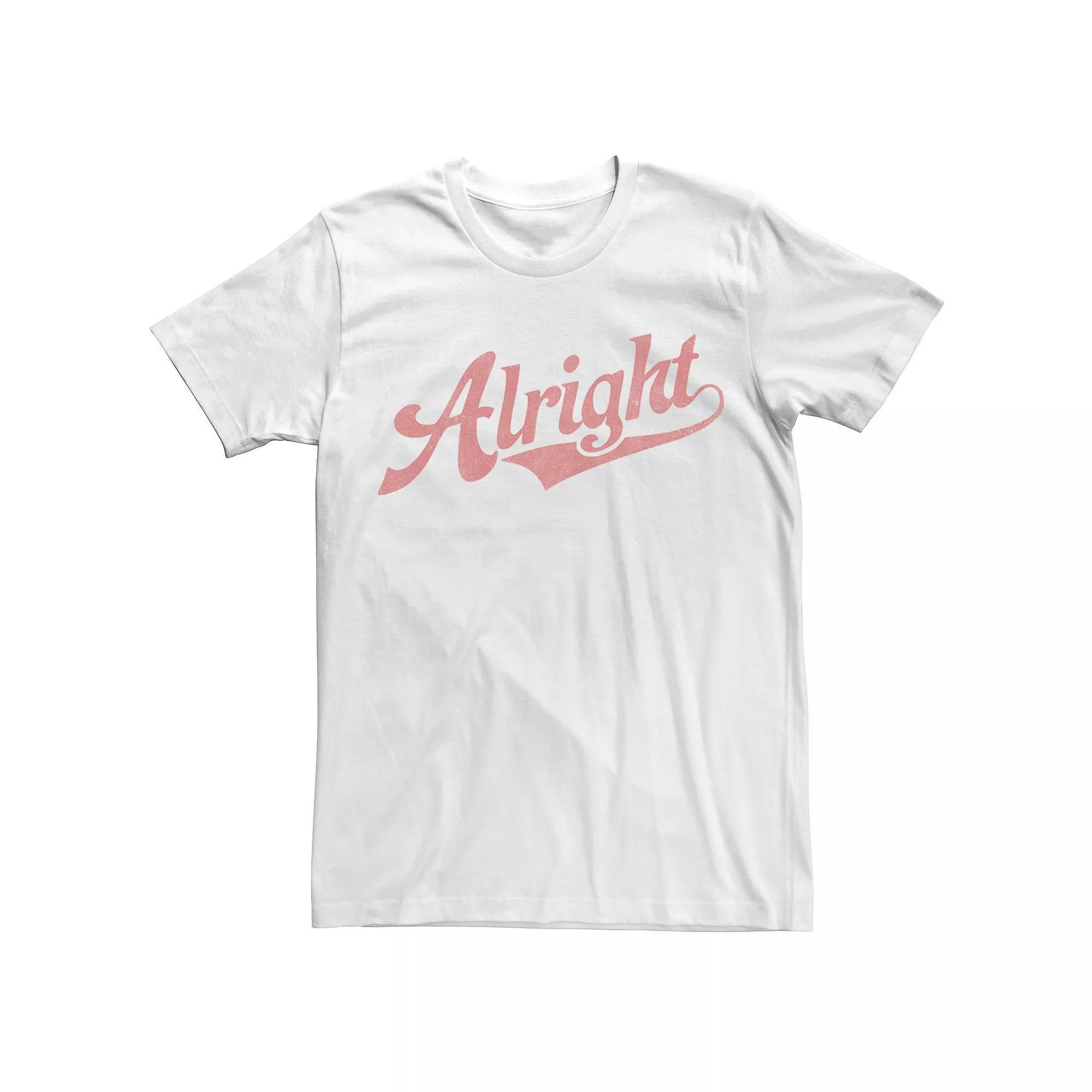 Men's Alright Baseball Style Font Tee,  Product Image