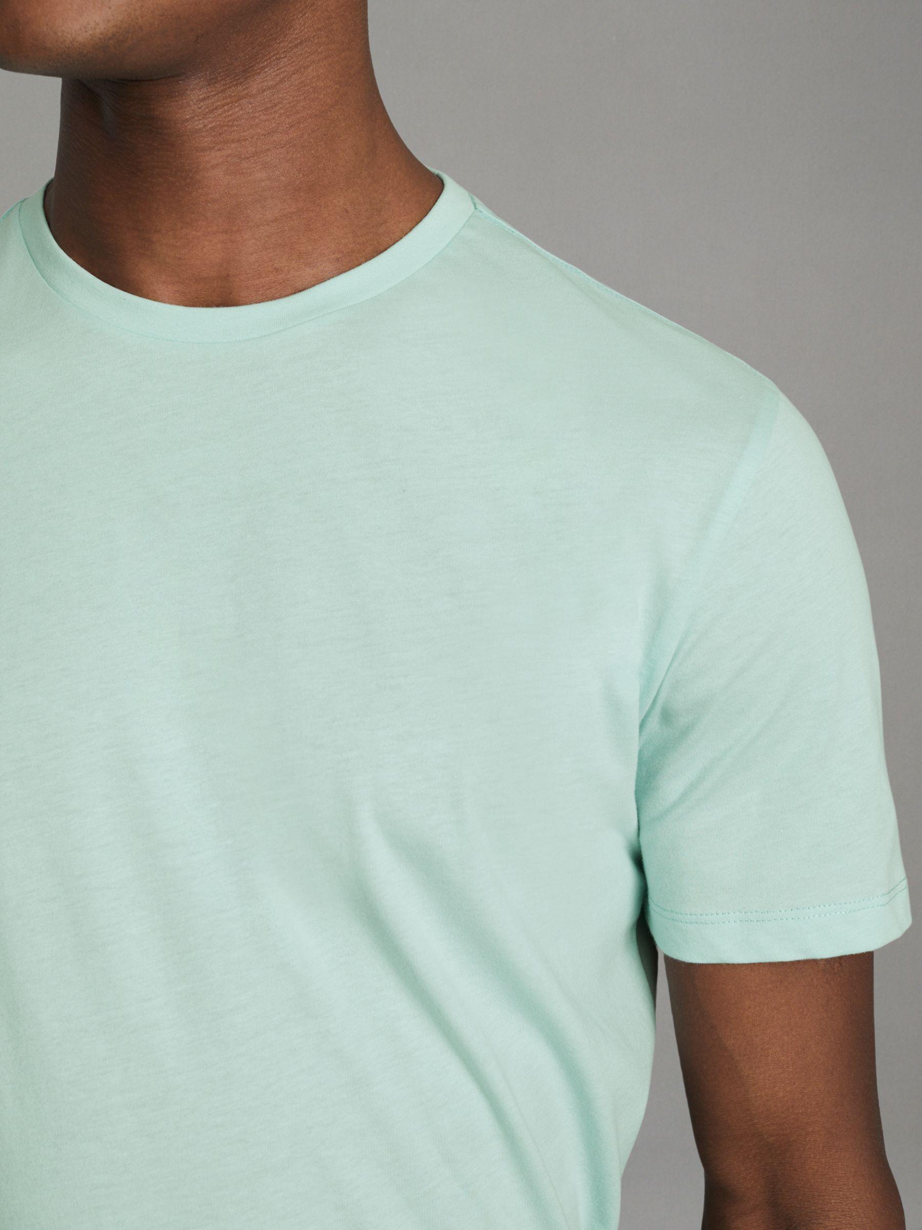 Cotton Crew Neck T-Shirt in Mint Product Image