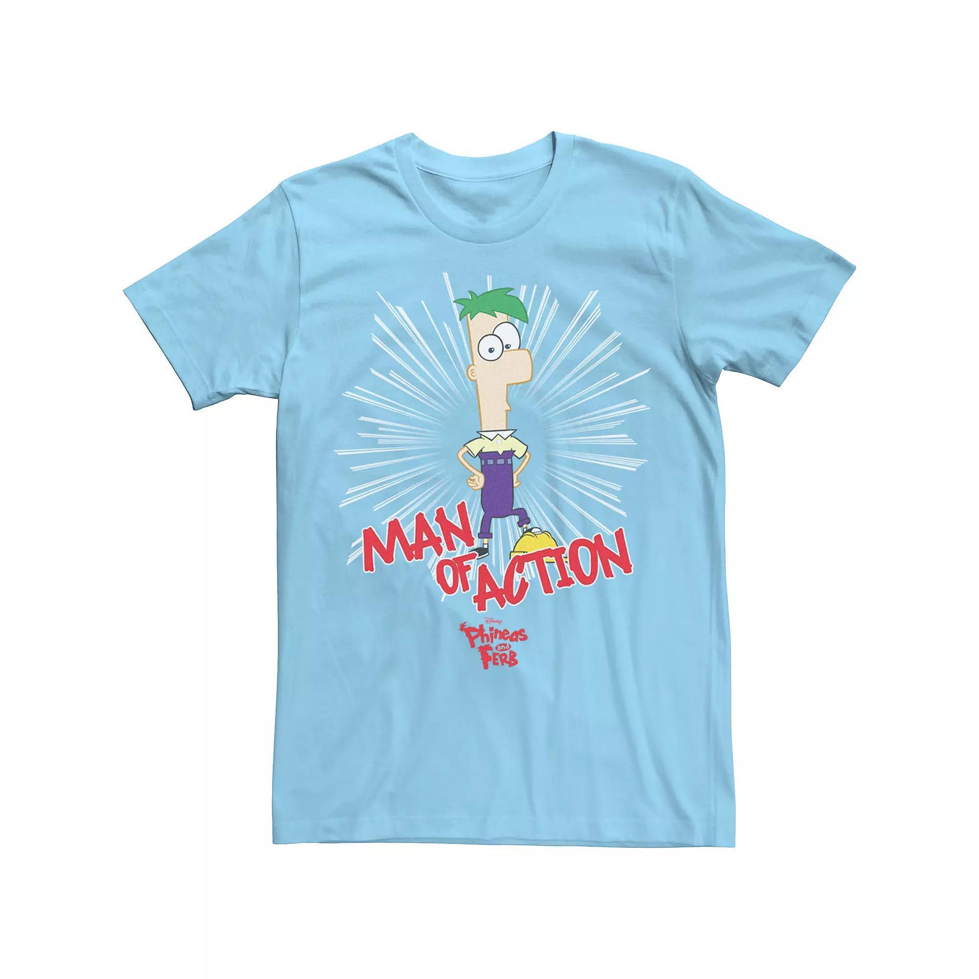 Disney's Phineas And Ferb Men's Man Of Action Tee,  Product Image