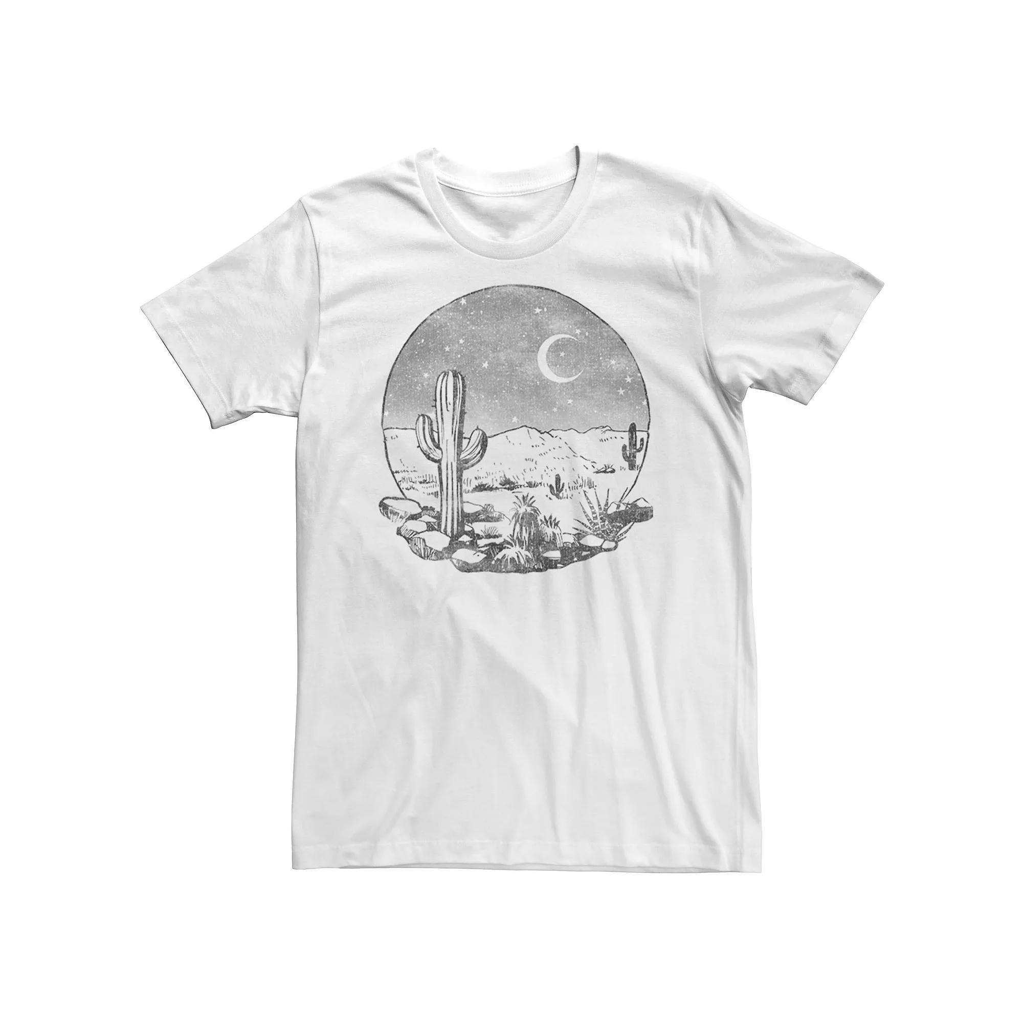 Big & Tall Trendy Dreamy Desert Moonlight Tee, Men's, Size: 4XL, White Product Image
