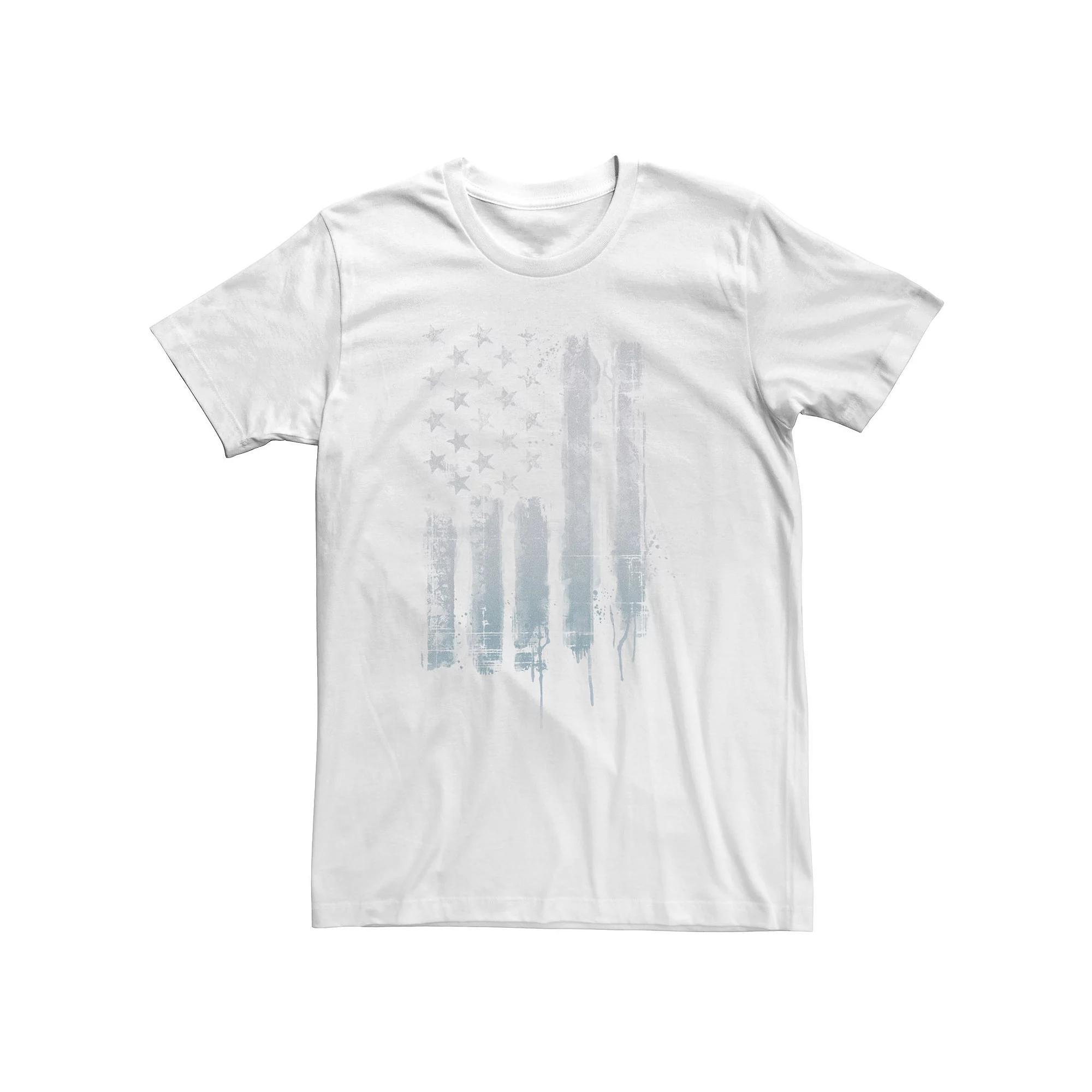 Big & Tall Americana Rustic American Flag Paint Drip Tee, Men's,  Product Image