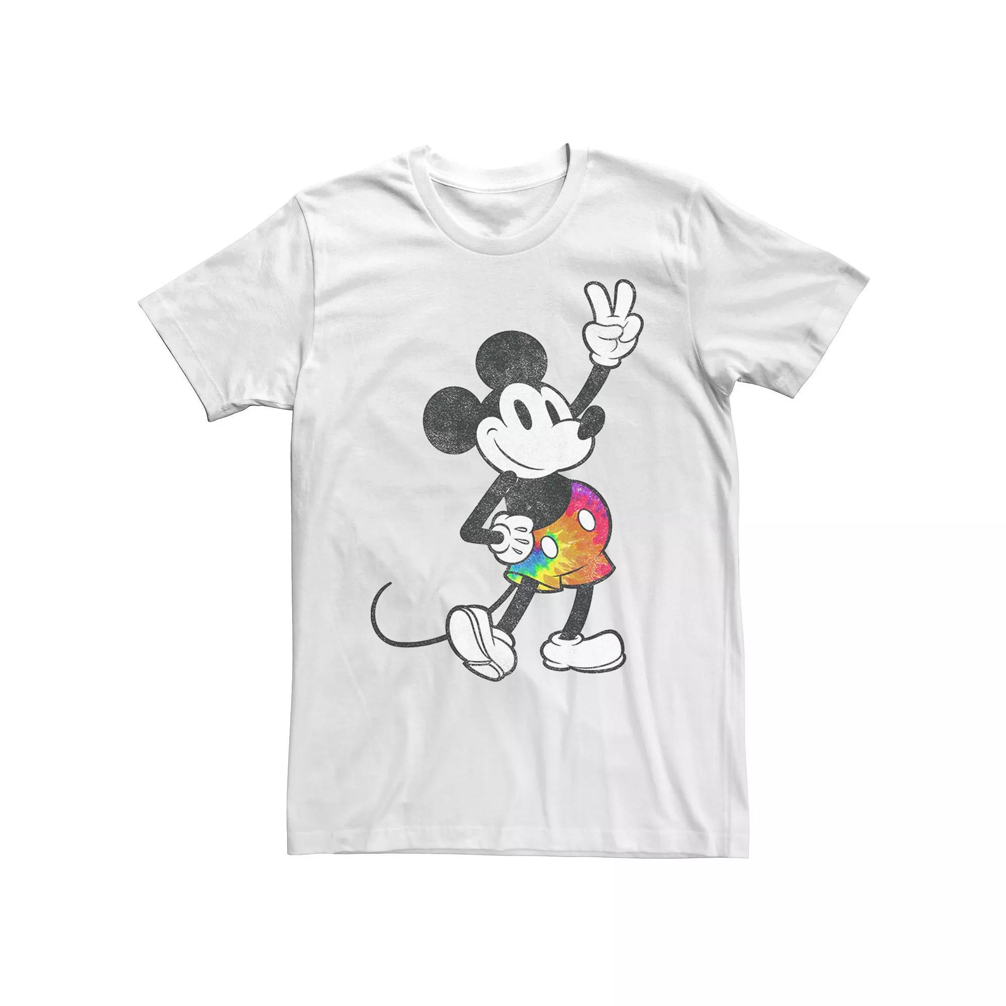 Disney's Mickey And Friends Mickey Tie Dye Pants Portrait Men's Graphic Tee, Size: XL, White Product Image