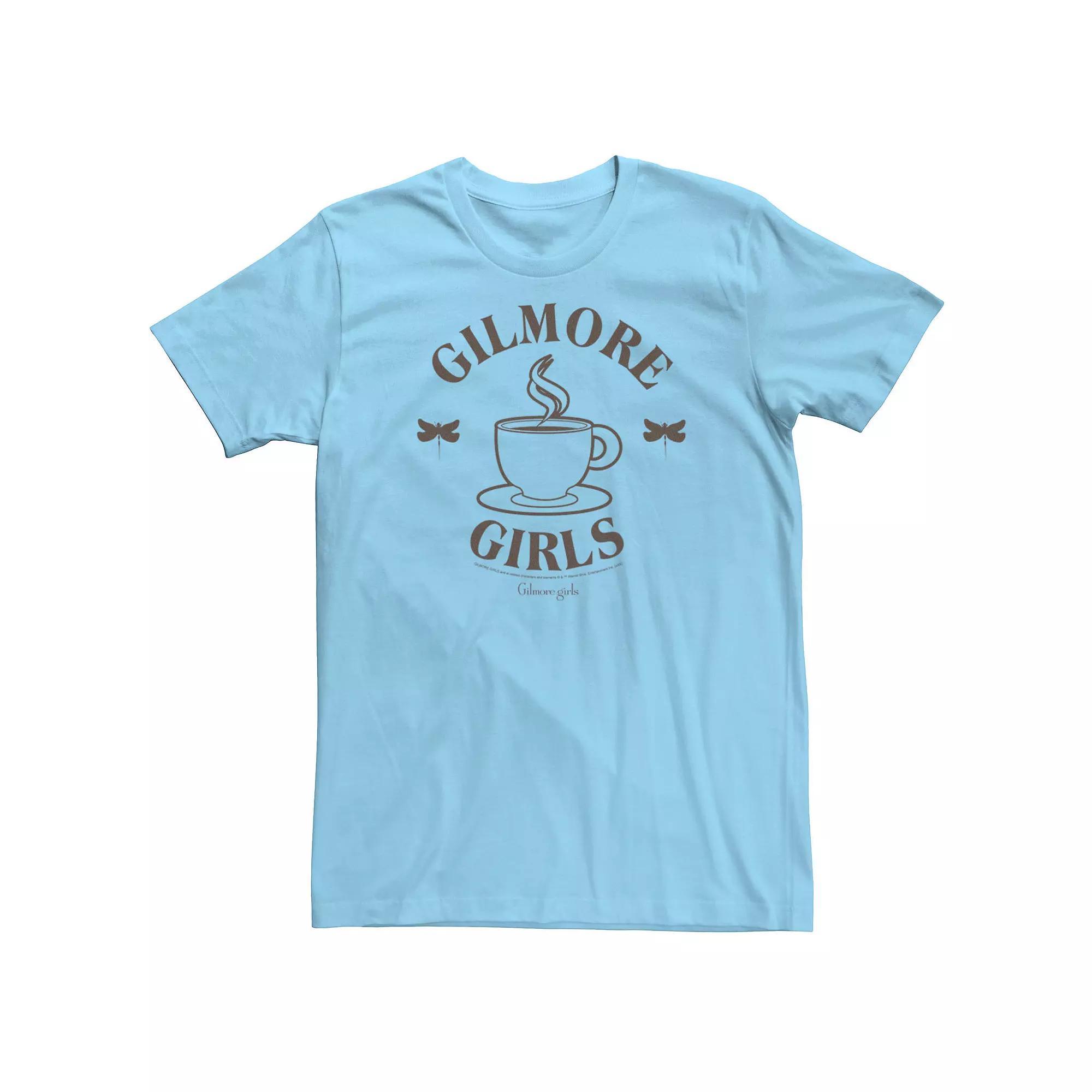 Men's Gilmore Girls Coffee Cup Logo Tee, Size: Medium, Light Blue Product Image