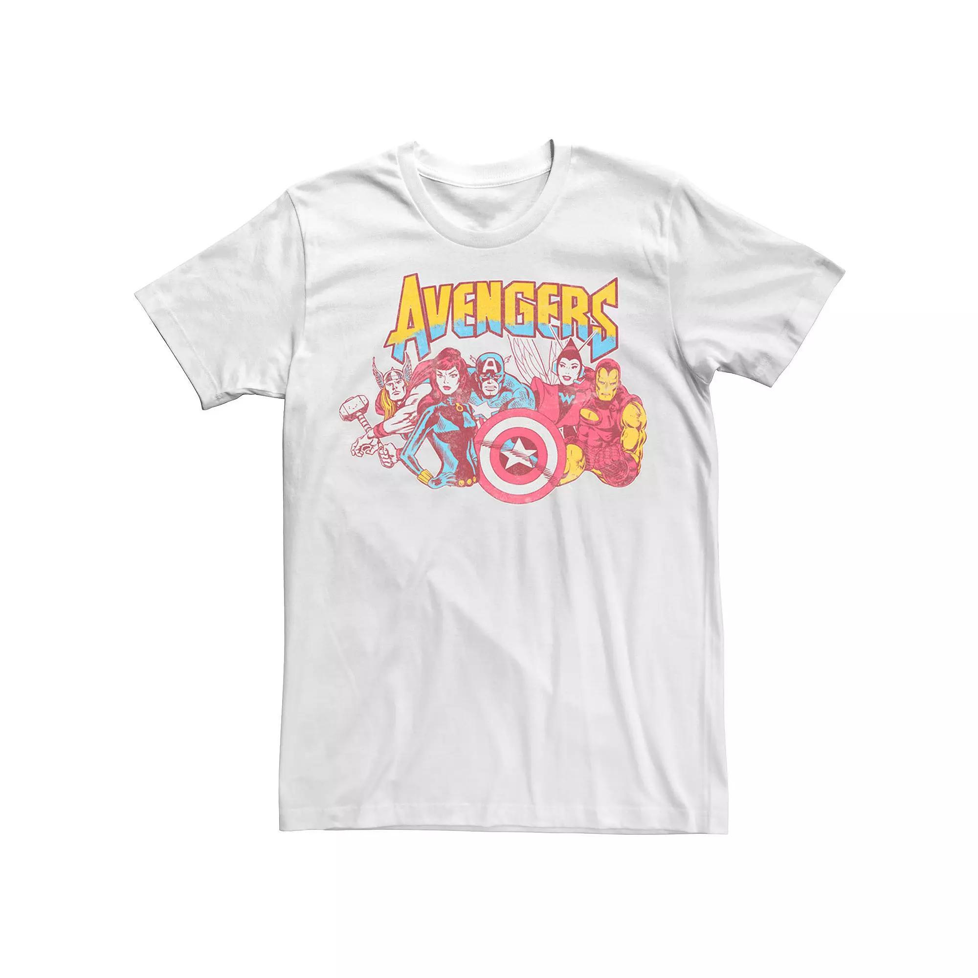 Men's Marvel Avengers Superheroes Vintage Comics Tee,  Product Image