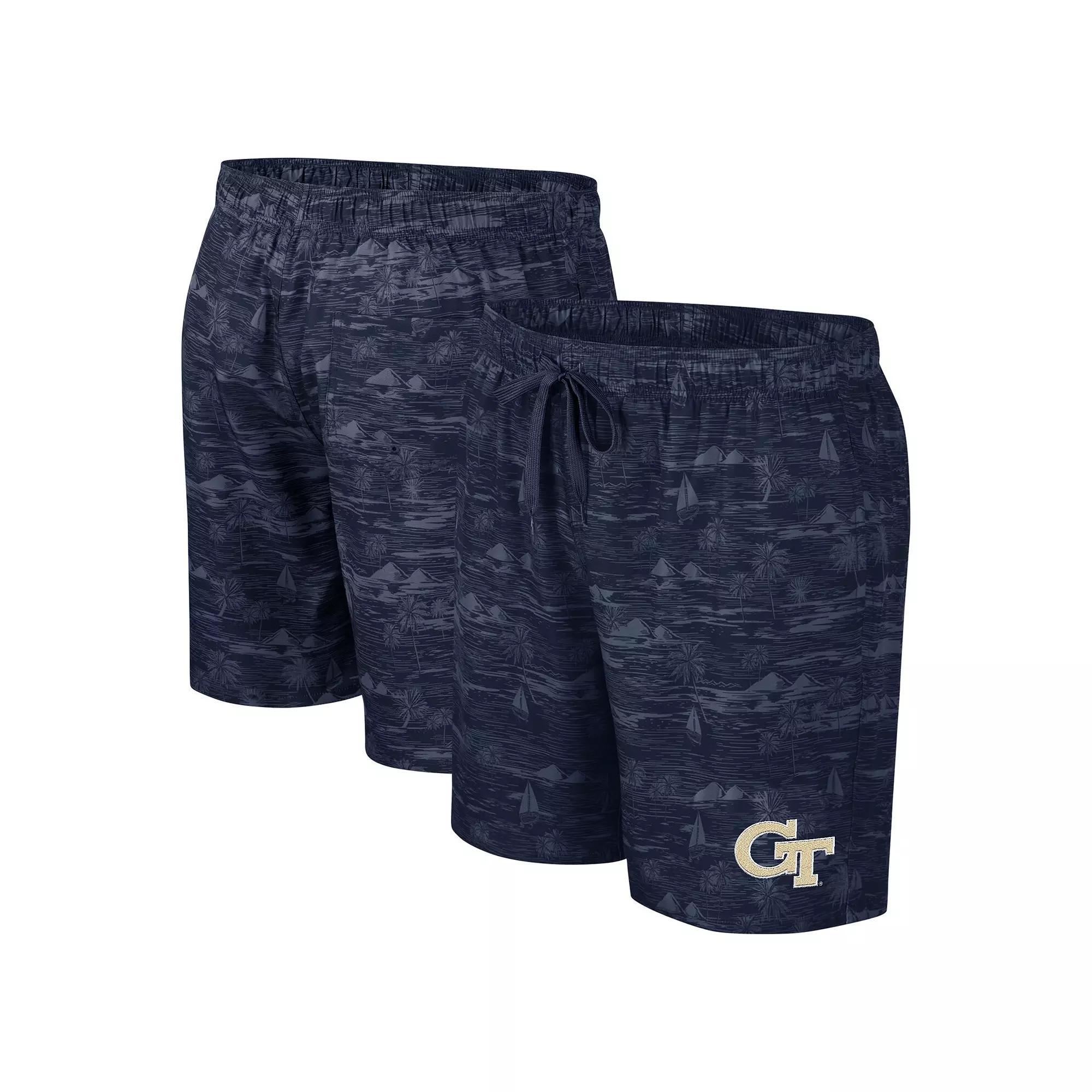 Men's Colosseum Navy Georgia Tech Yellow Jackets Ozark Swim Shorts,  Product Image