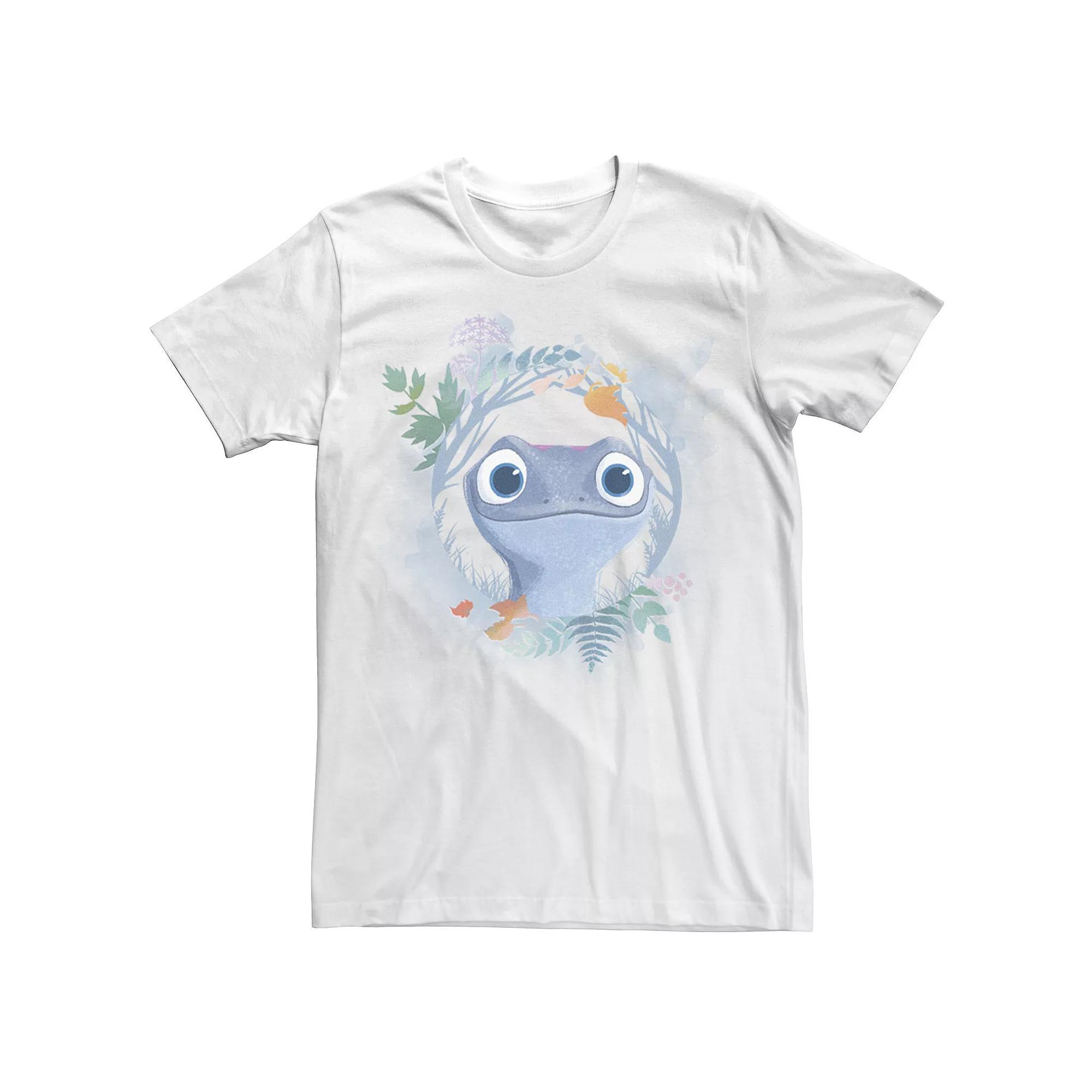 Disney's Frozen Men's 2 Bruni The Salamander Watercolor Portrait Graphic Tee, Size: XXL, White Product Image