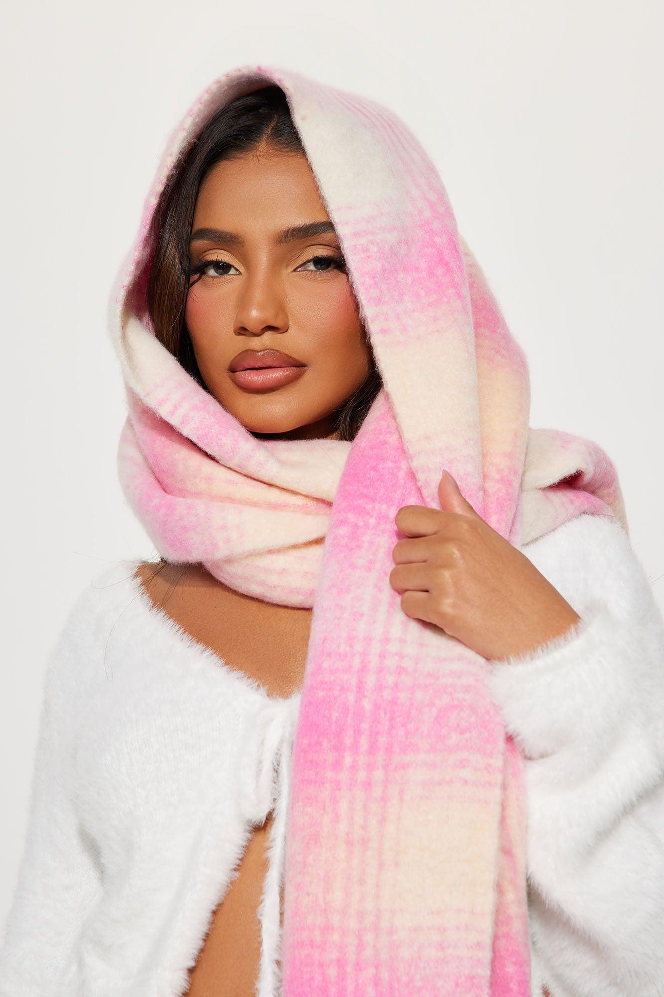 Pretty In Plaid Scarf - Pink Product Image