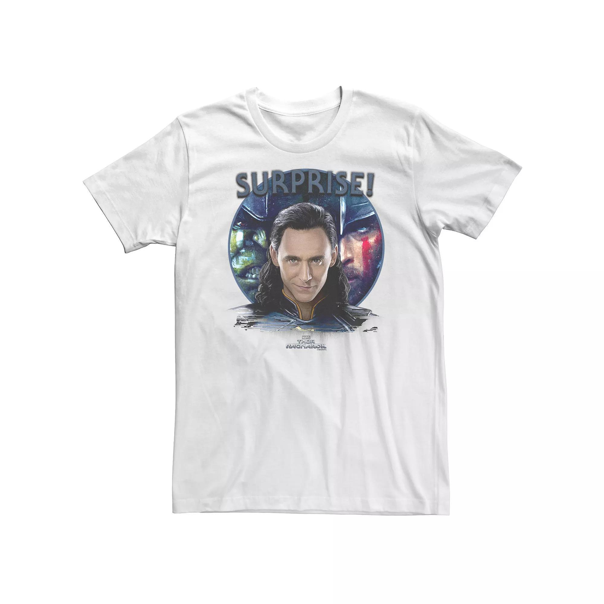 Big & Tall Marvel Thor Ragnarok Loki Surprise! Shadows Tee, Men's, Size: 4XL Tall, White Product Image