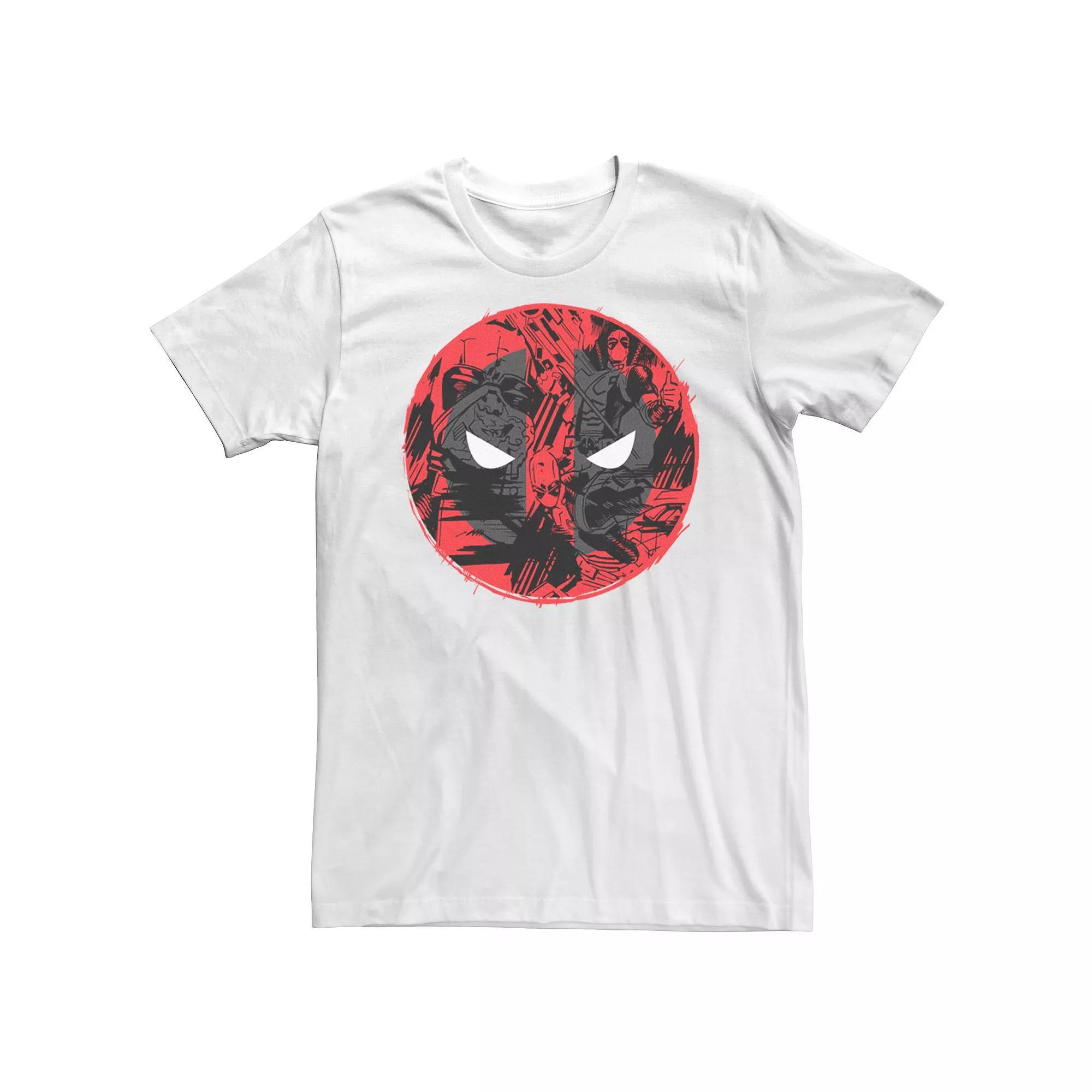 Men's Marvel Deadpool Action Fill Logo Tee, Size: Large, White Product Image