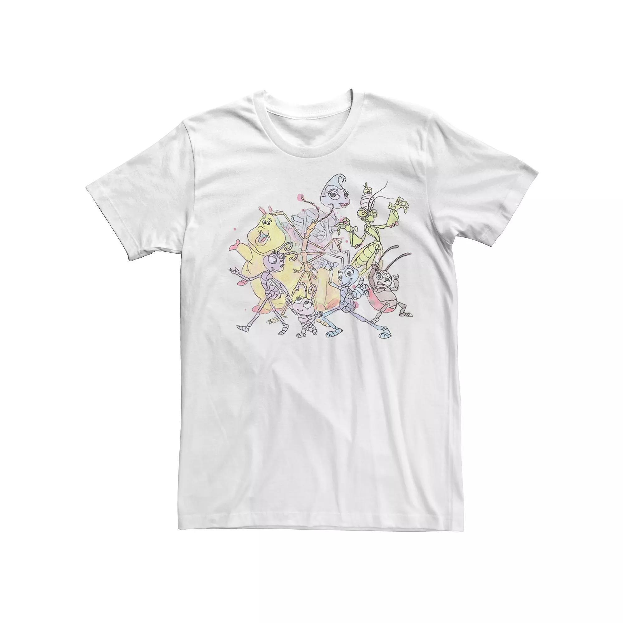 Disney's A Bug's Life Men's Watercolor Bugs Tee,  Product Image