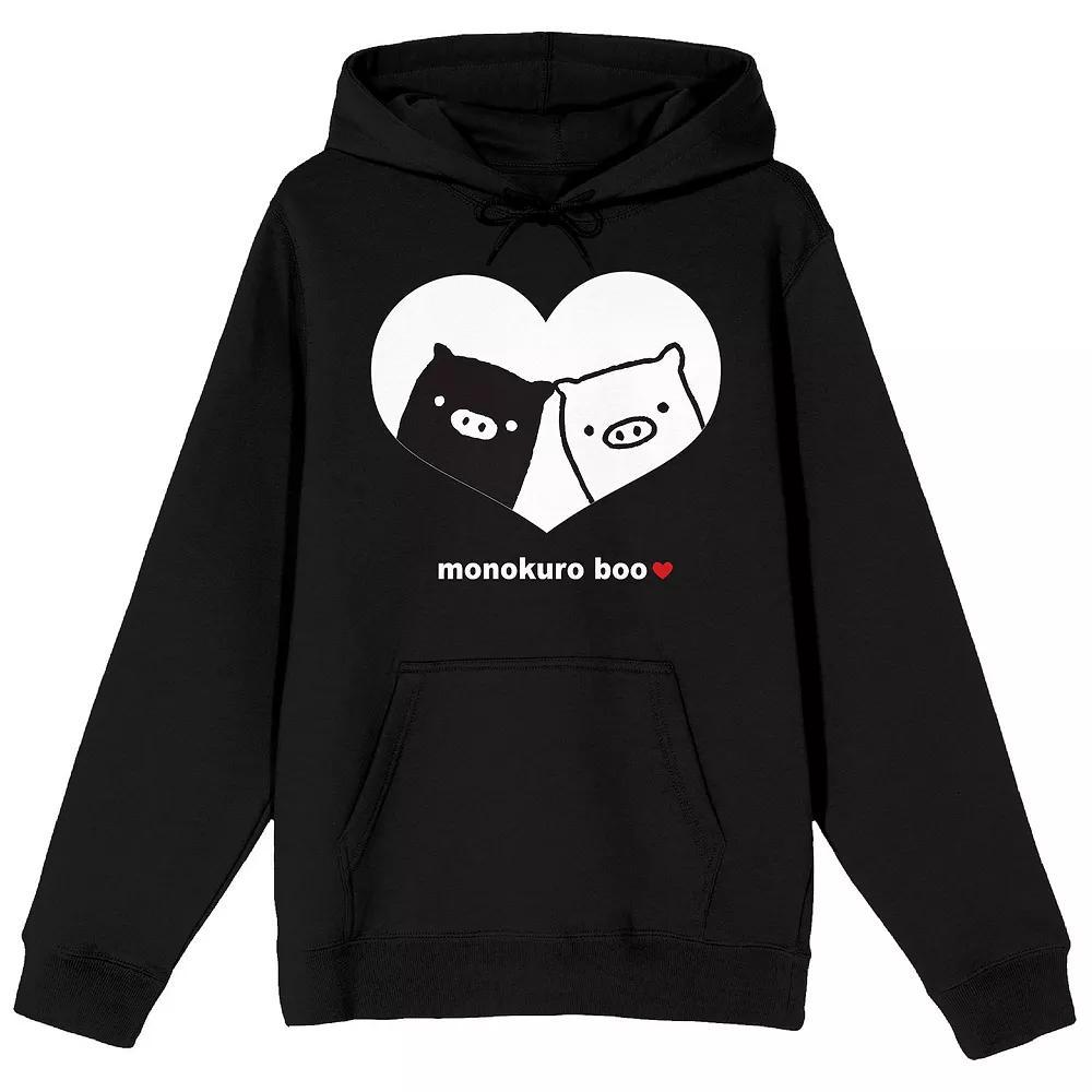 Men's Monokuro Boo Character Heart Graphic Hoodie, Size: Medium, Black Product Image