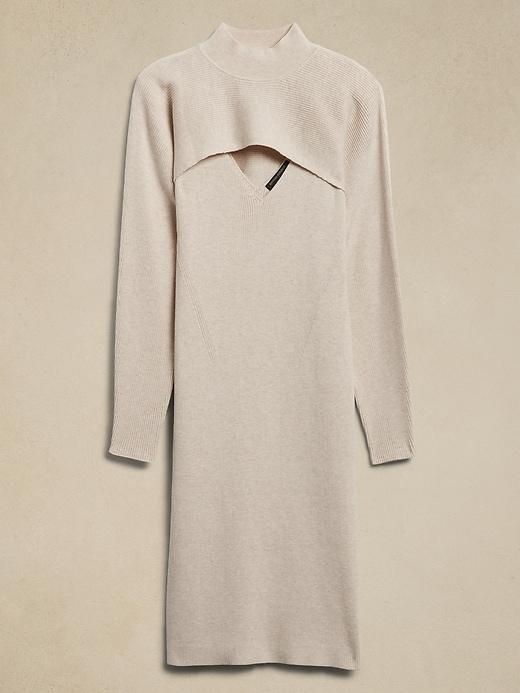 Knee-Length Sweater Dress Product Image