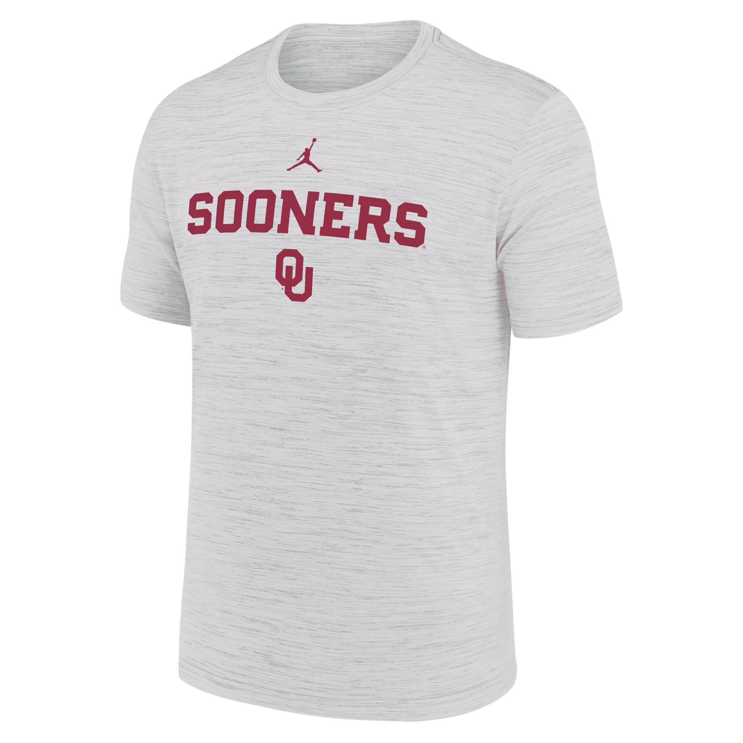 Men's Oklahoma Sideline Velocity Jordan Brand Dri-FIT College T-Shirt Product Image