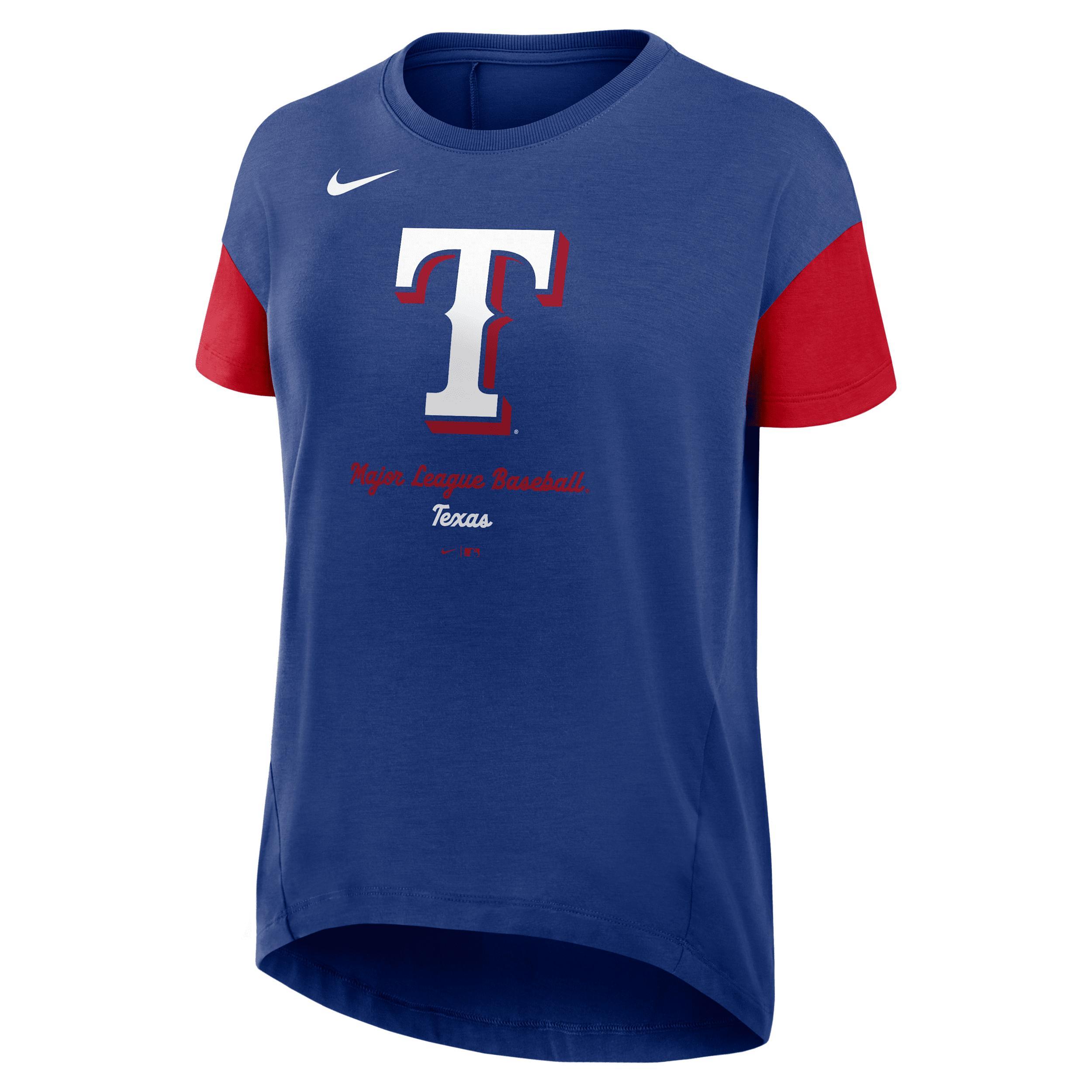 Women's Nike Royal Texas Rangers Flowy T-Shirt,  Product Image
