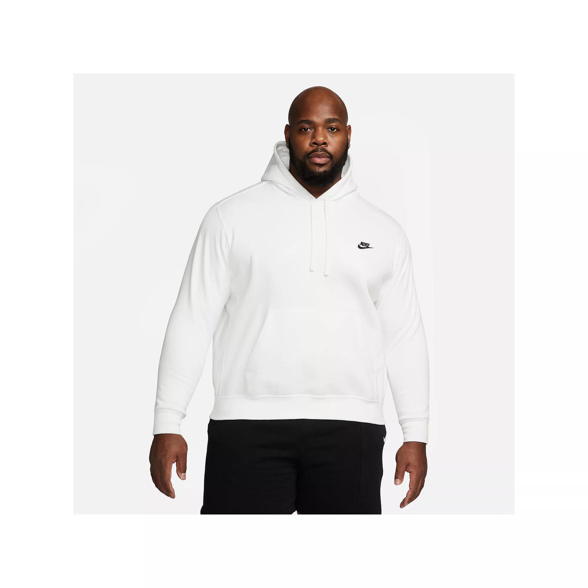 Big & Tall Nike Sportswear Club Fleece Pullover Hoodie, Men's, Size: 4XL, White Product Image