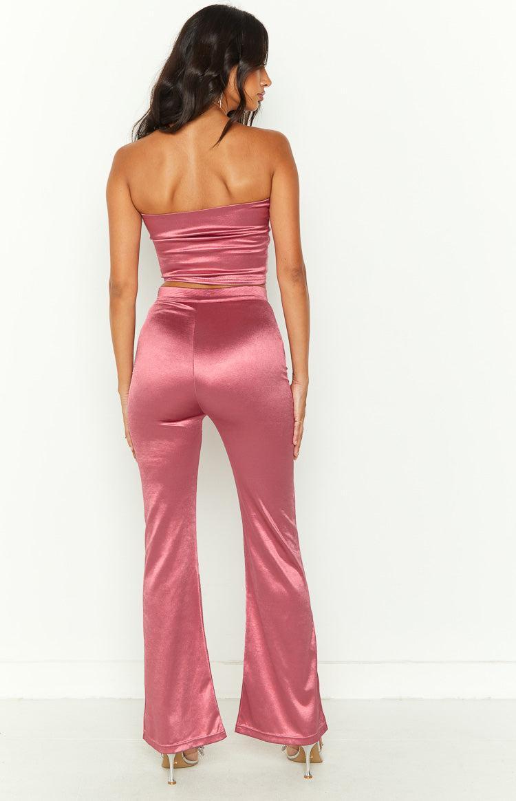 Indigo Pink High Waisted Flare Pants Baby Product Image