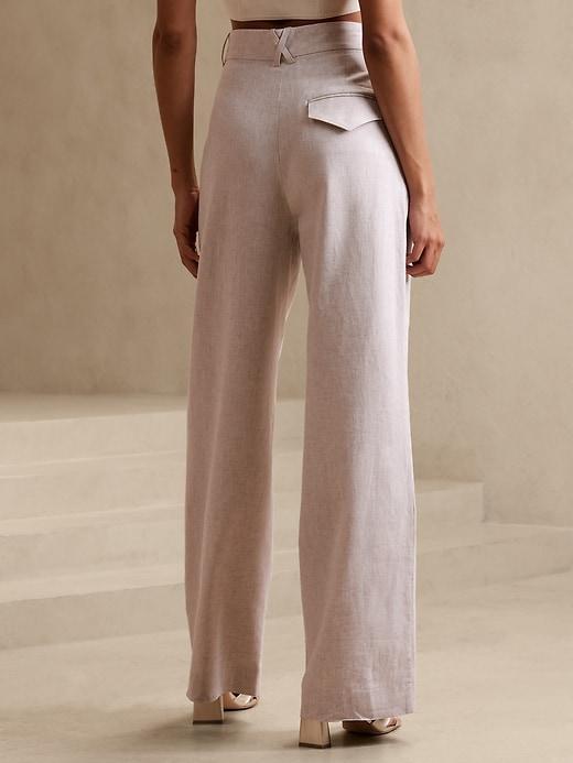 High-Rise Linen-Blend Pant Product Image