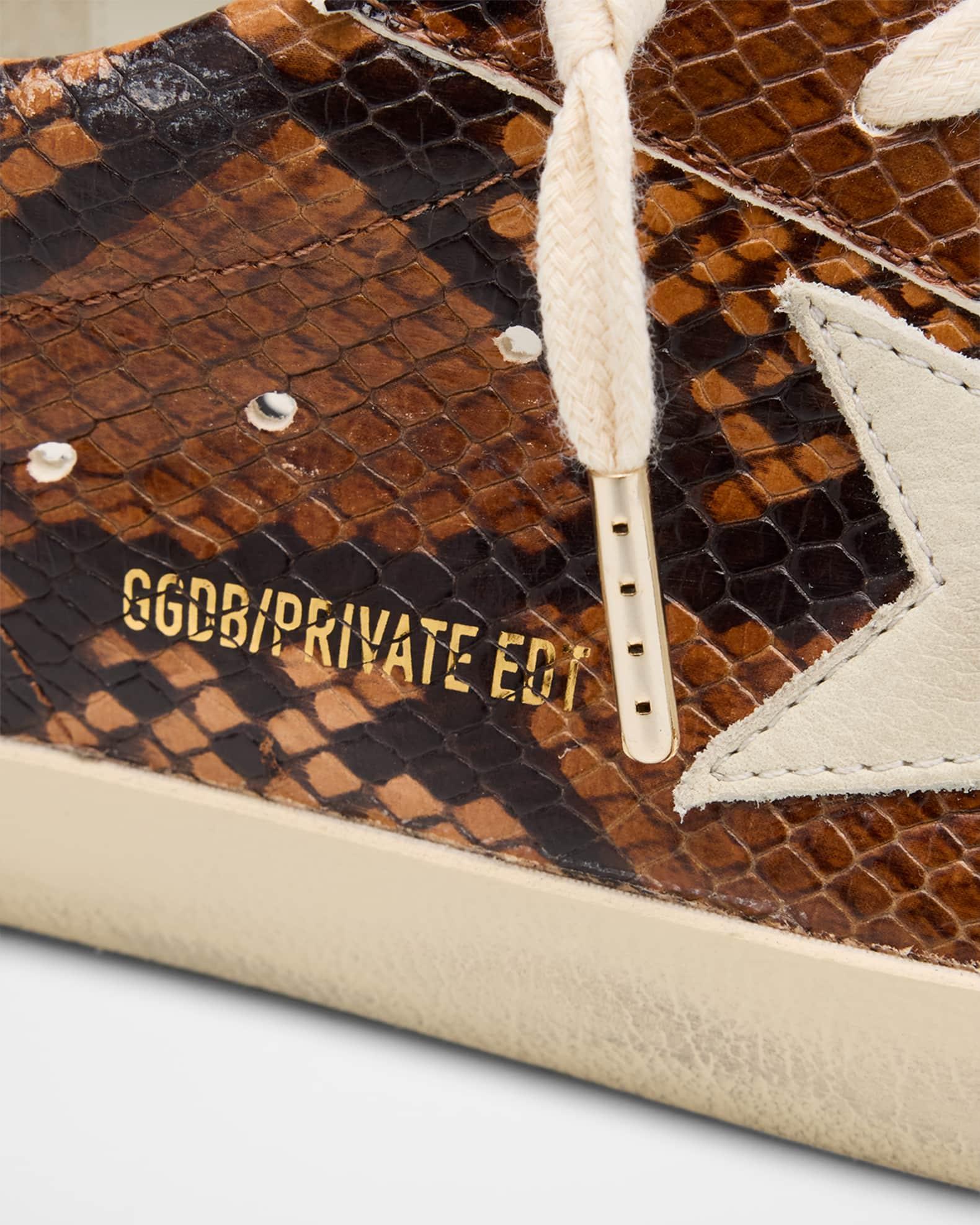 Superstar Pyhton-Print Mixed Leather Low-Top Sneakers Product Image