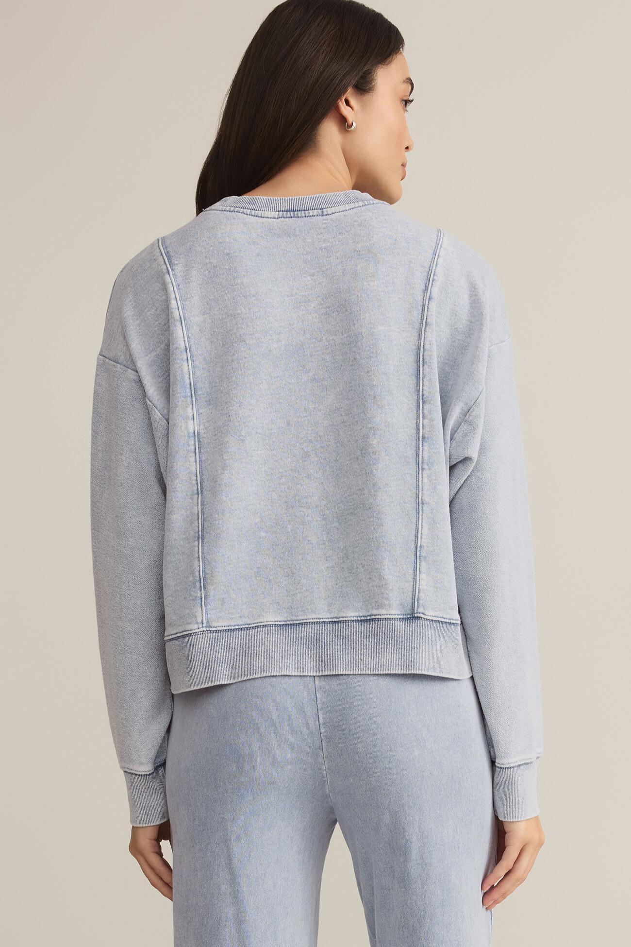 Lax Knit Denim Sweatshirt Product Image