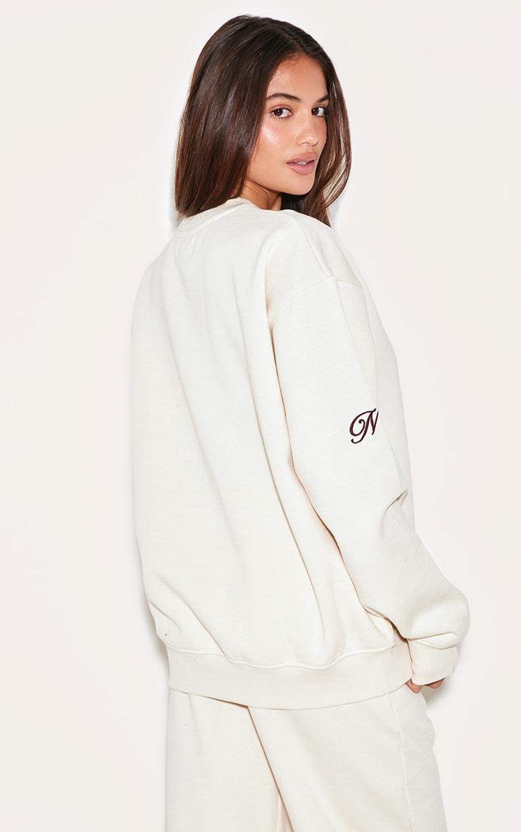 Cream New York Embroidered Boxy Sweat Product Image