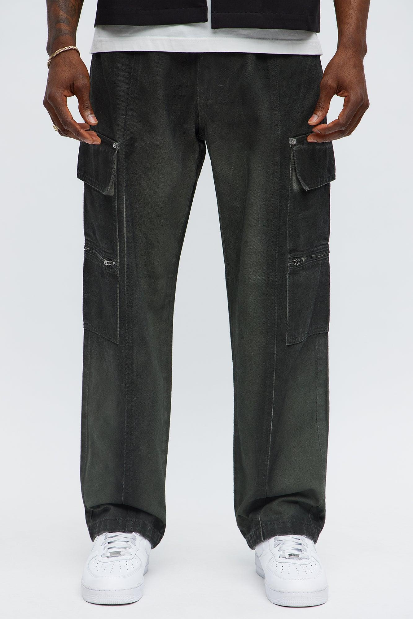 Relaxed Straight Stop Playing Games Jeans - Olive Male Product Image