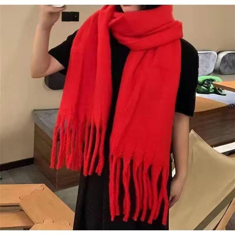 Fringed Plain Scarf Product Image