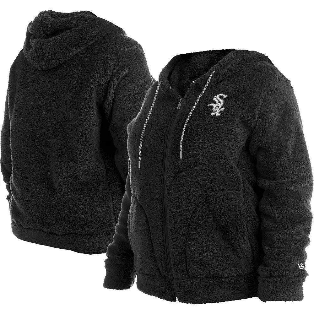 Women's New Era Black Chicago White Sox Plus Size Sherpa Full-Zip Jacket, Size: 1XL Product Image