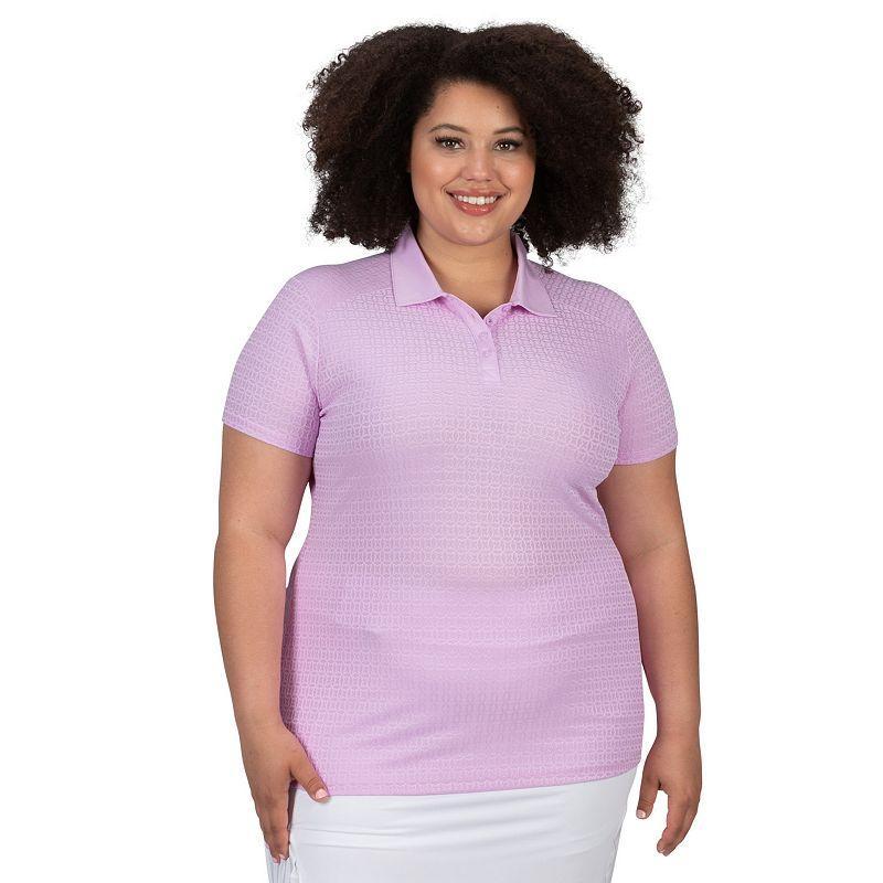 Plus Size Nancy Lopez Journey Polo, Womens Blue Product Image