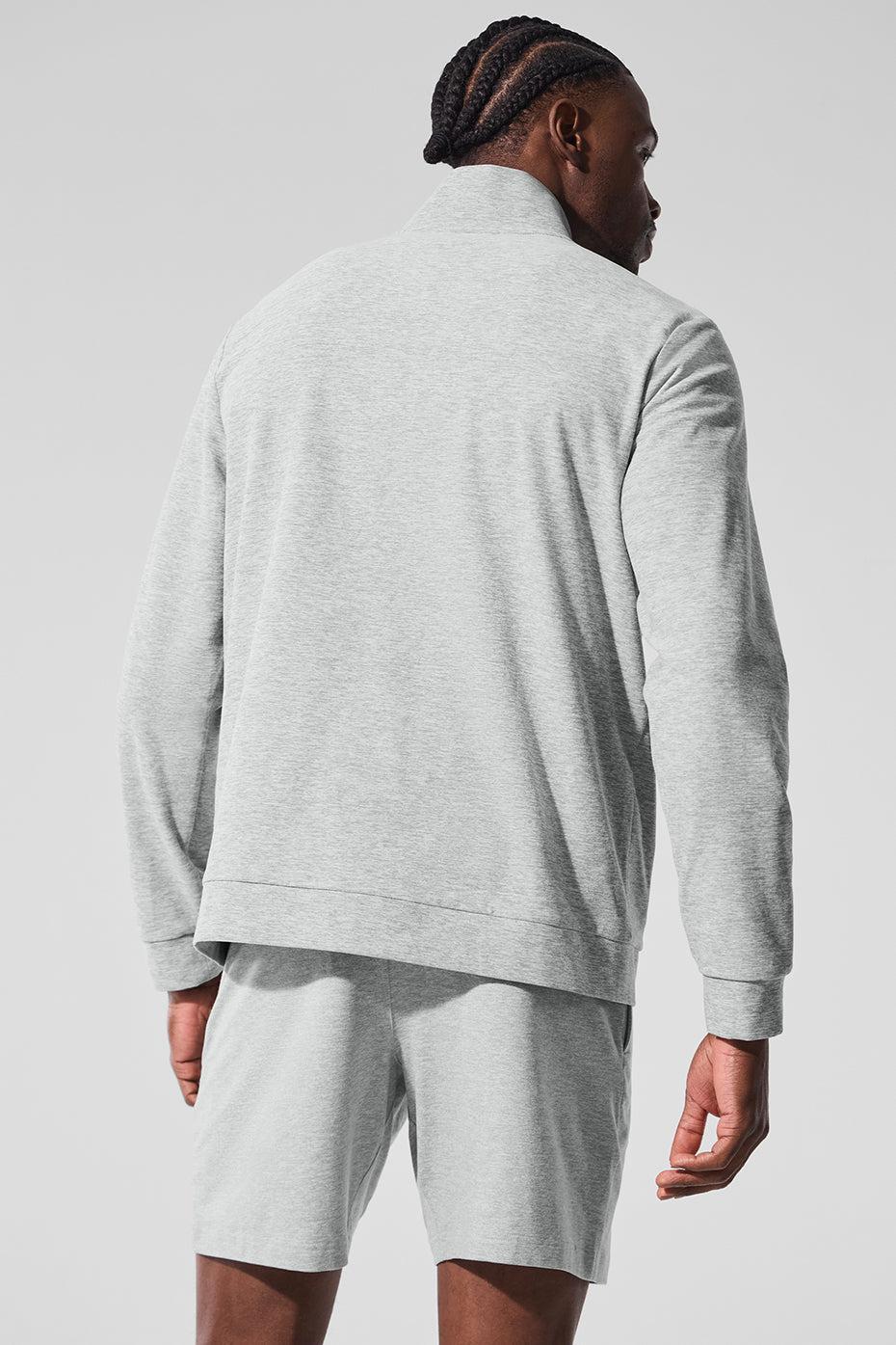 Conquer Max Mock Neck Full Zip - Athletic Heather Grey Product Image