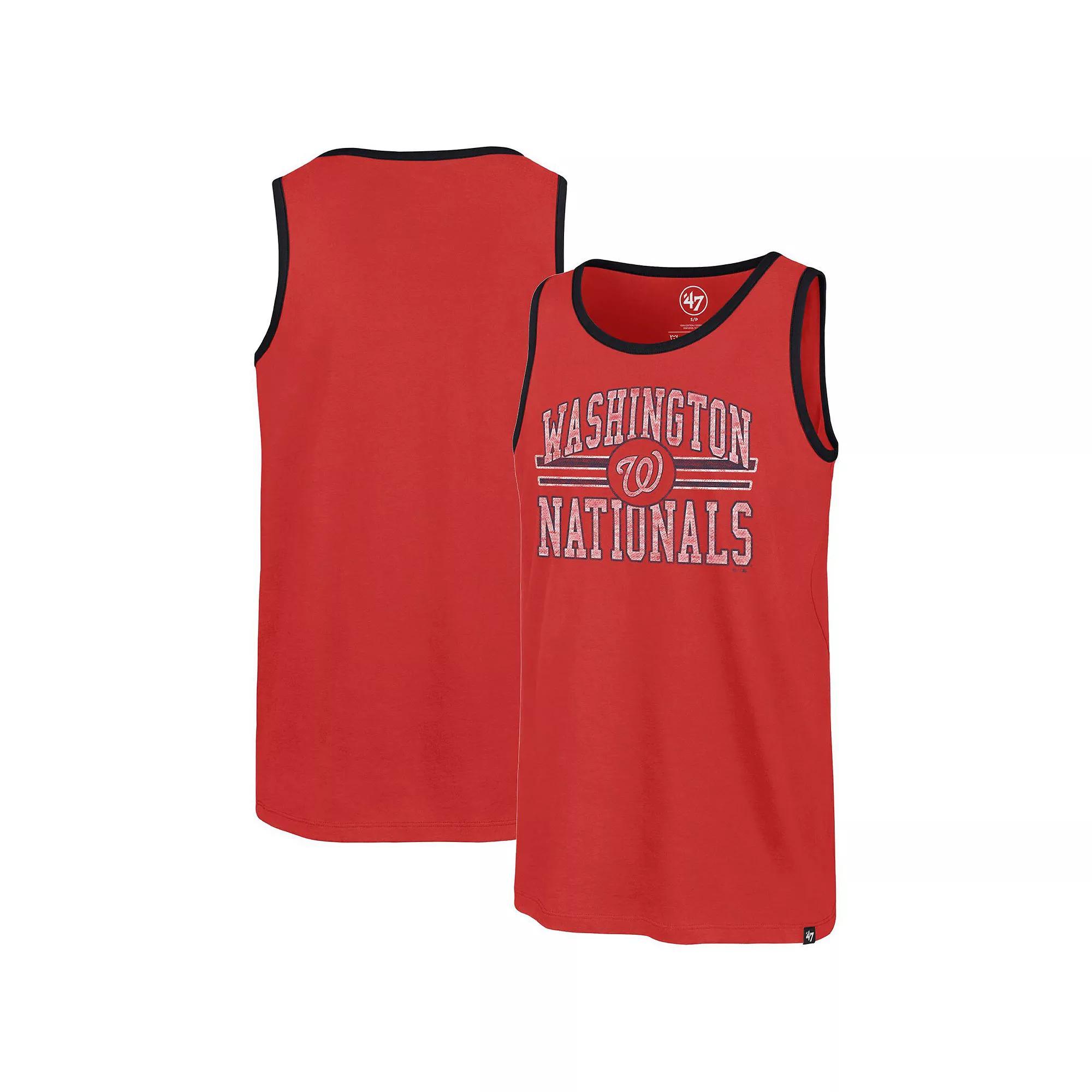 Men's '47 Red Washington Nationals Winger Franklin Tank Top,  Product Image